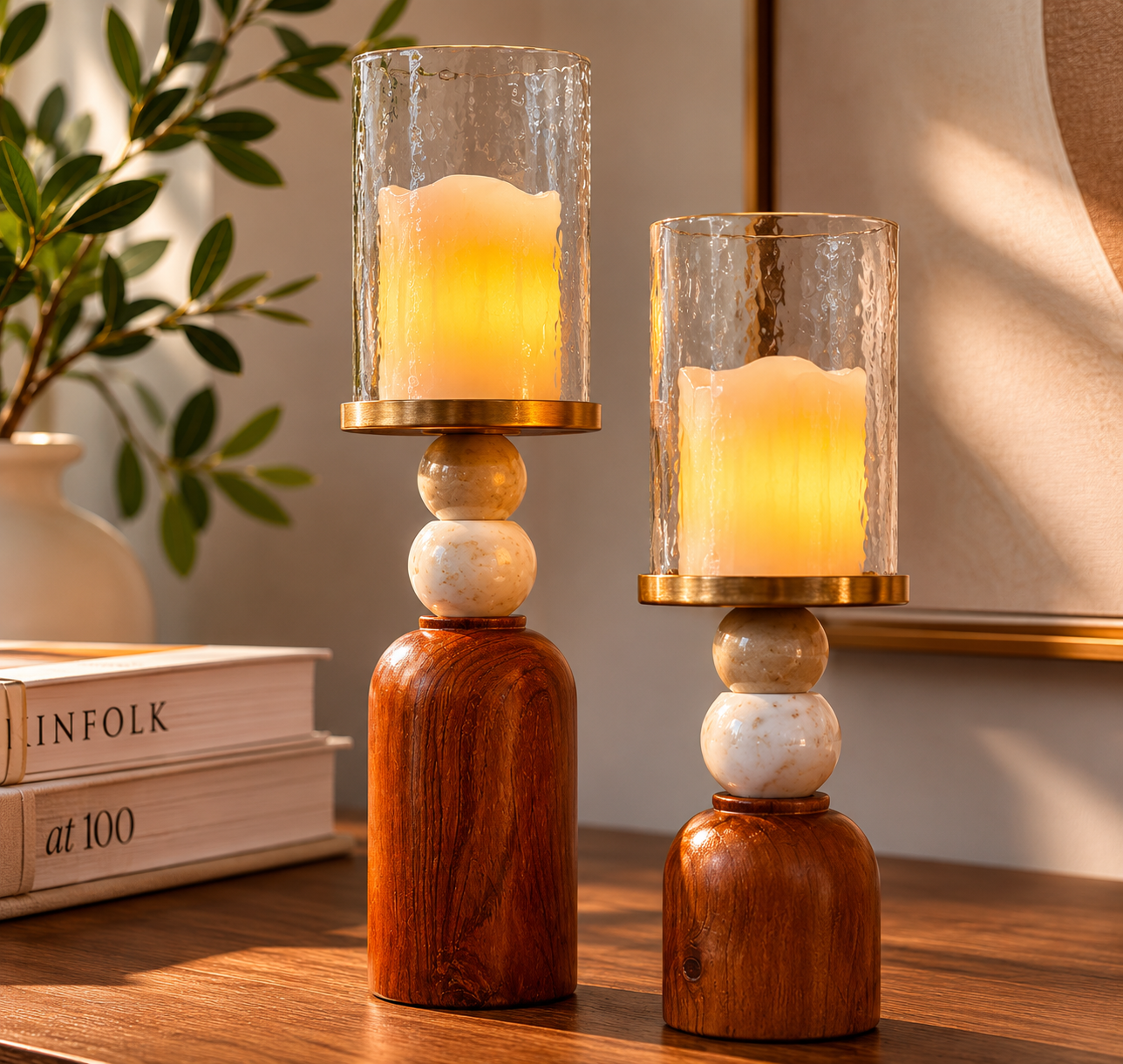 Lunaris Candle Stand - Set of 2