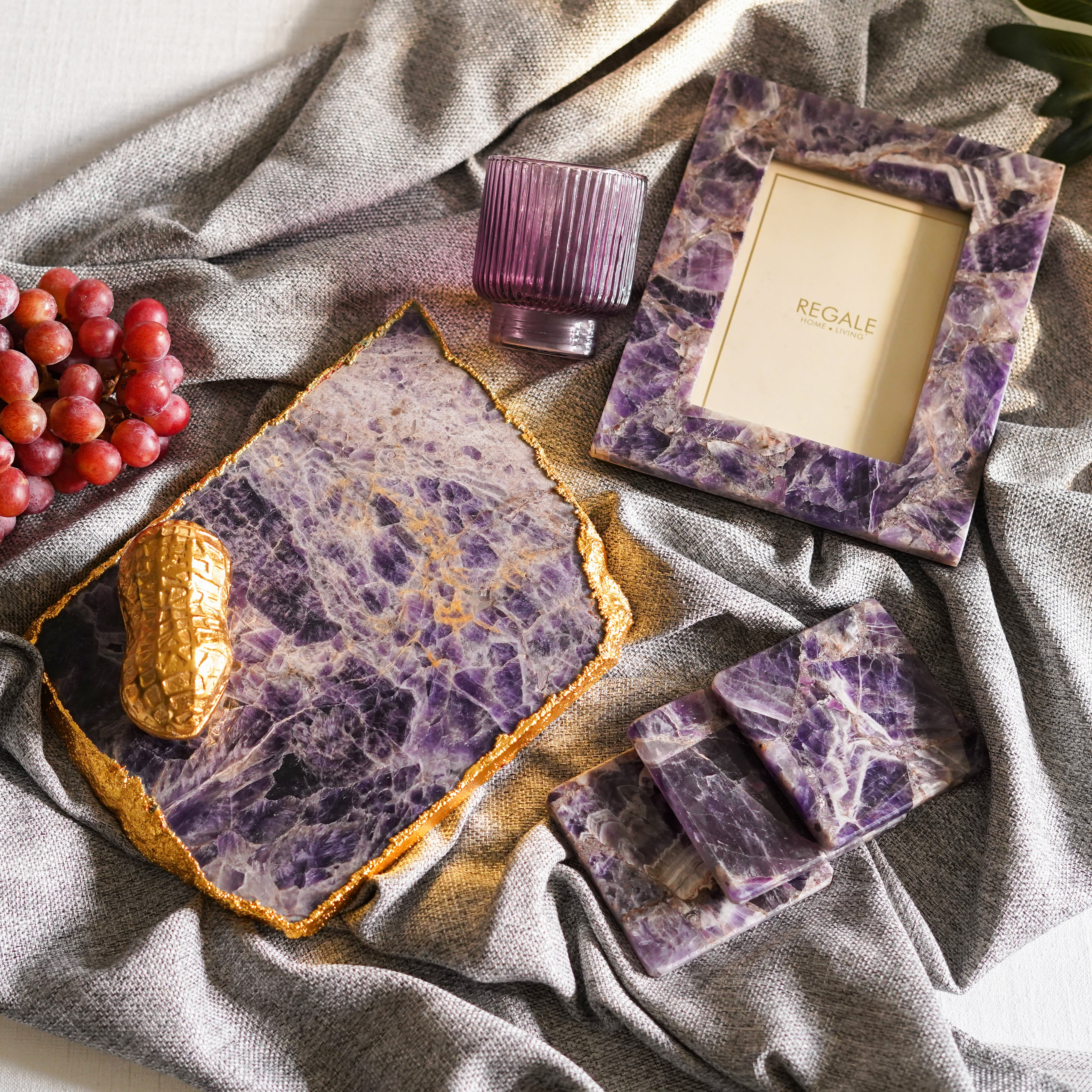 Amethyst Slice Coaster – Sold Individually