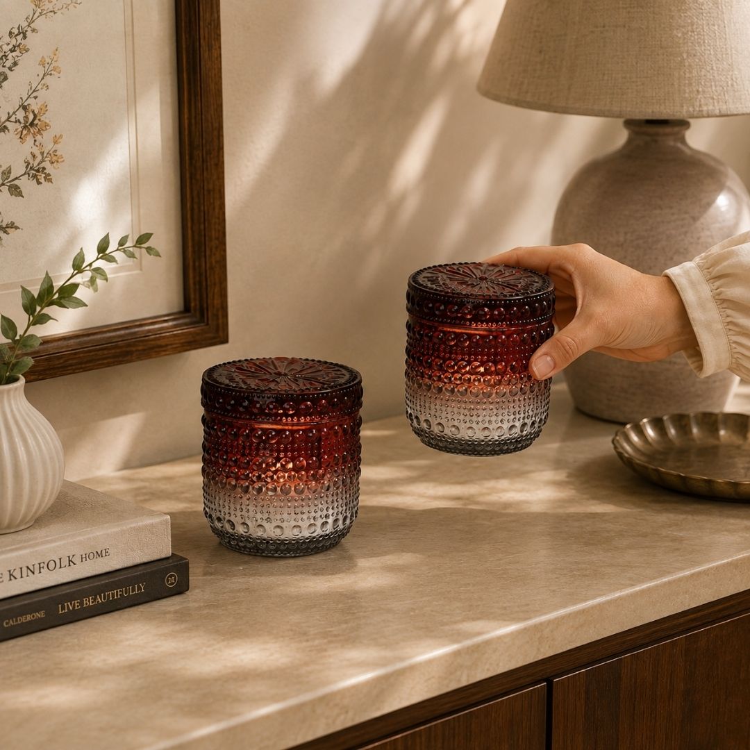 Dimpled Glow Rust Mist (Set of 2)