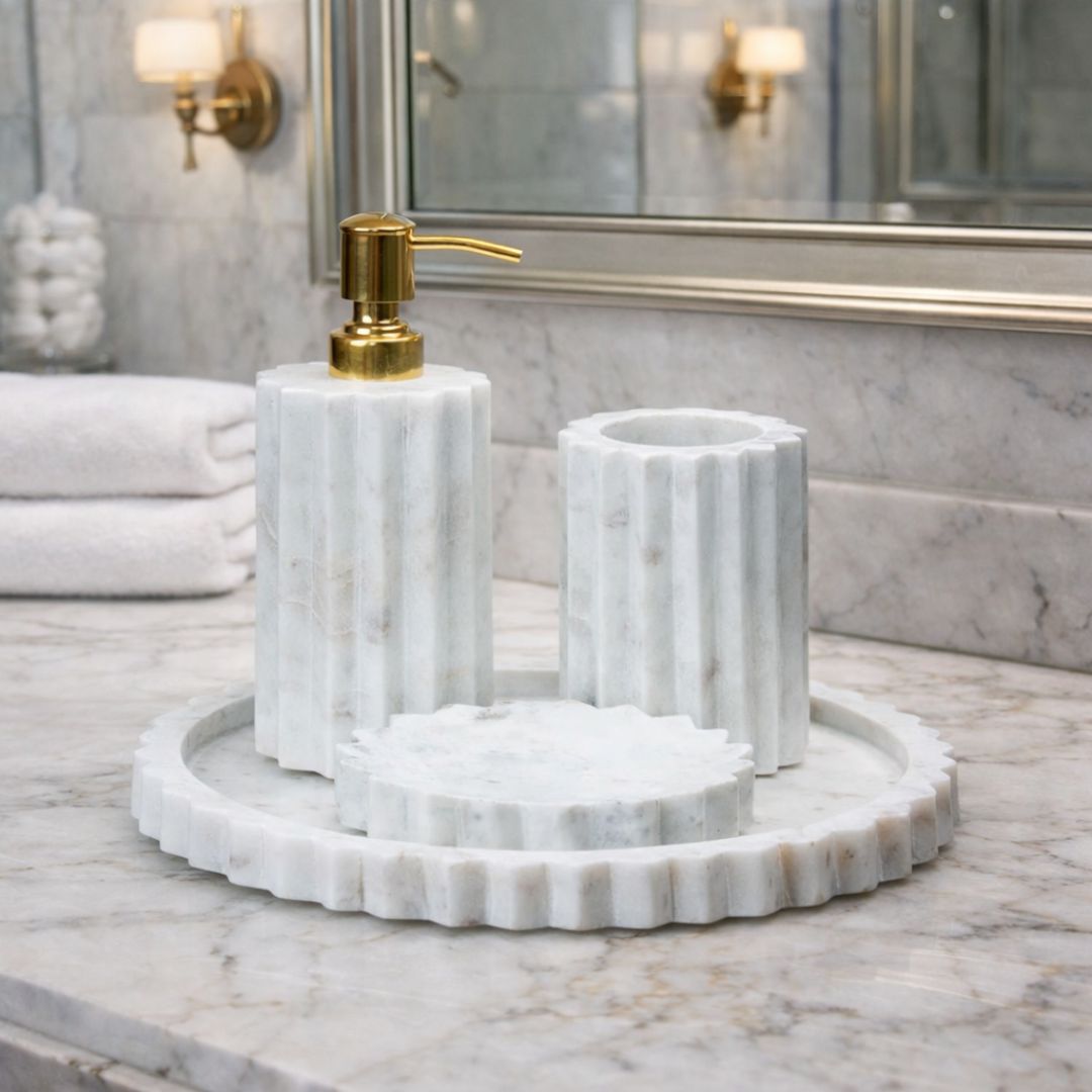 Elegant Marble Bathroom Set
