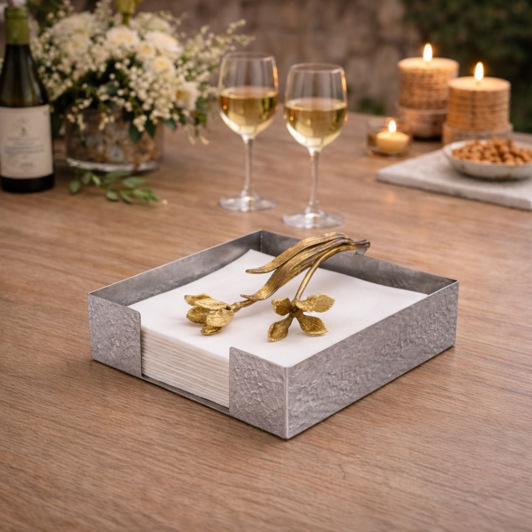 Iris Bloom Napkin Holder (Cocktail)