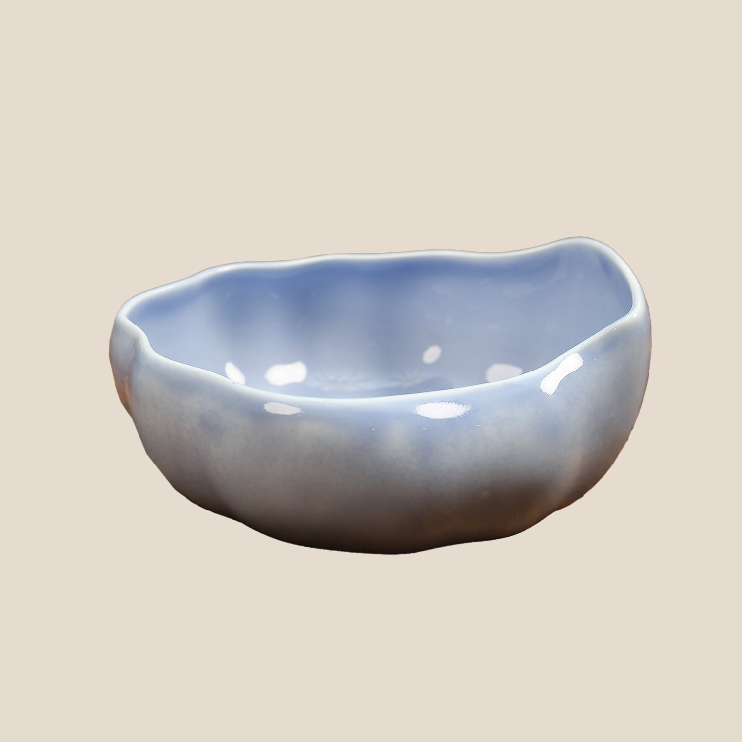Serene Bone China Wave Bowl
