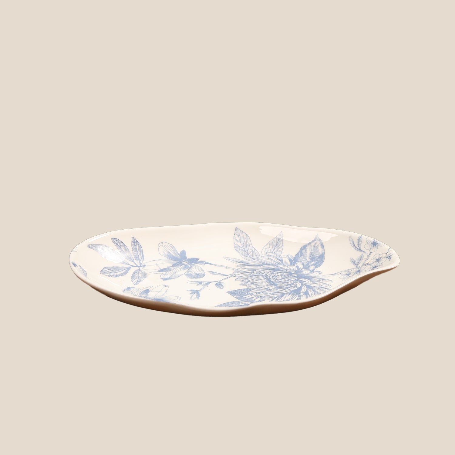Seren Bone China Snack Platter with Dip Bowl