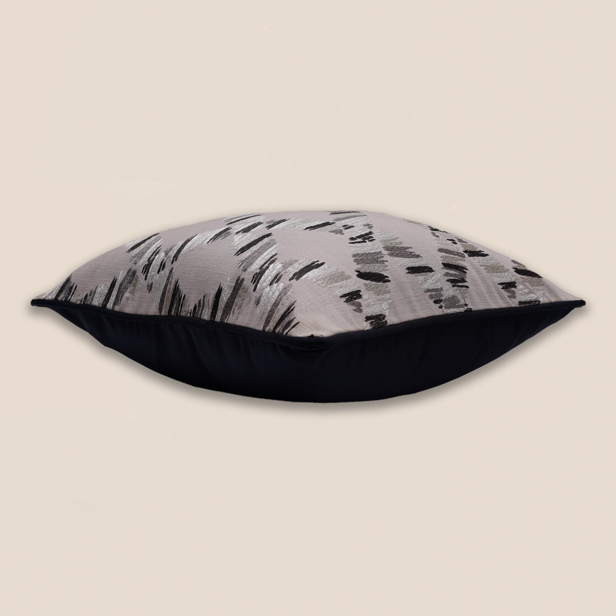 Grey Stitches Cushion Cover