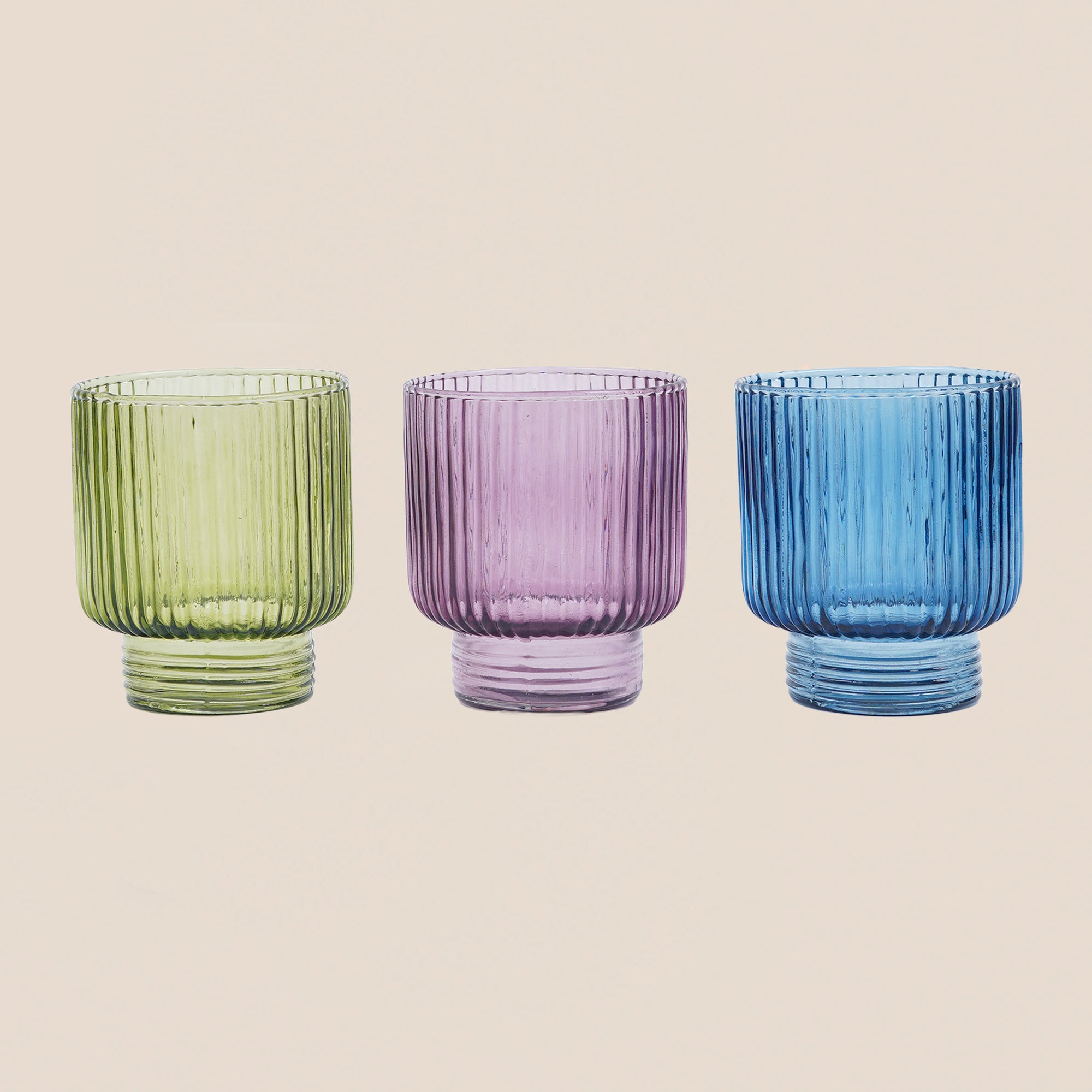 Azure Bloom Votive (Set of 2)