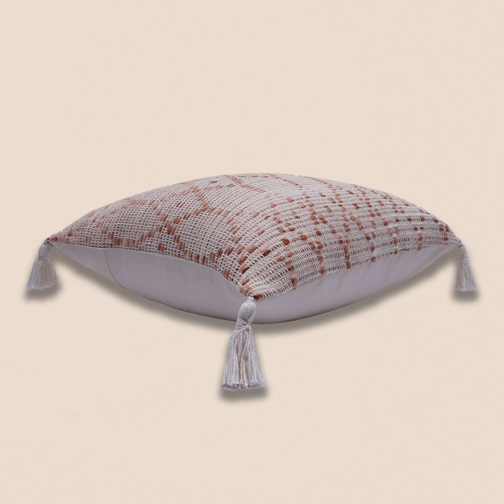 PEACH WEAVE CUSHION COVER