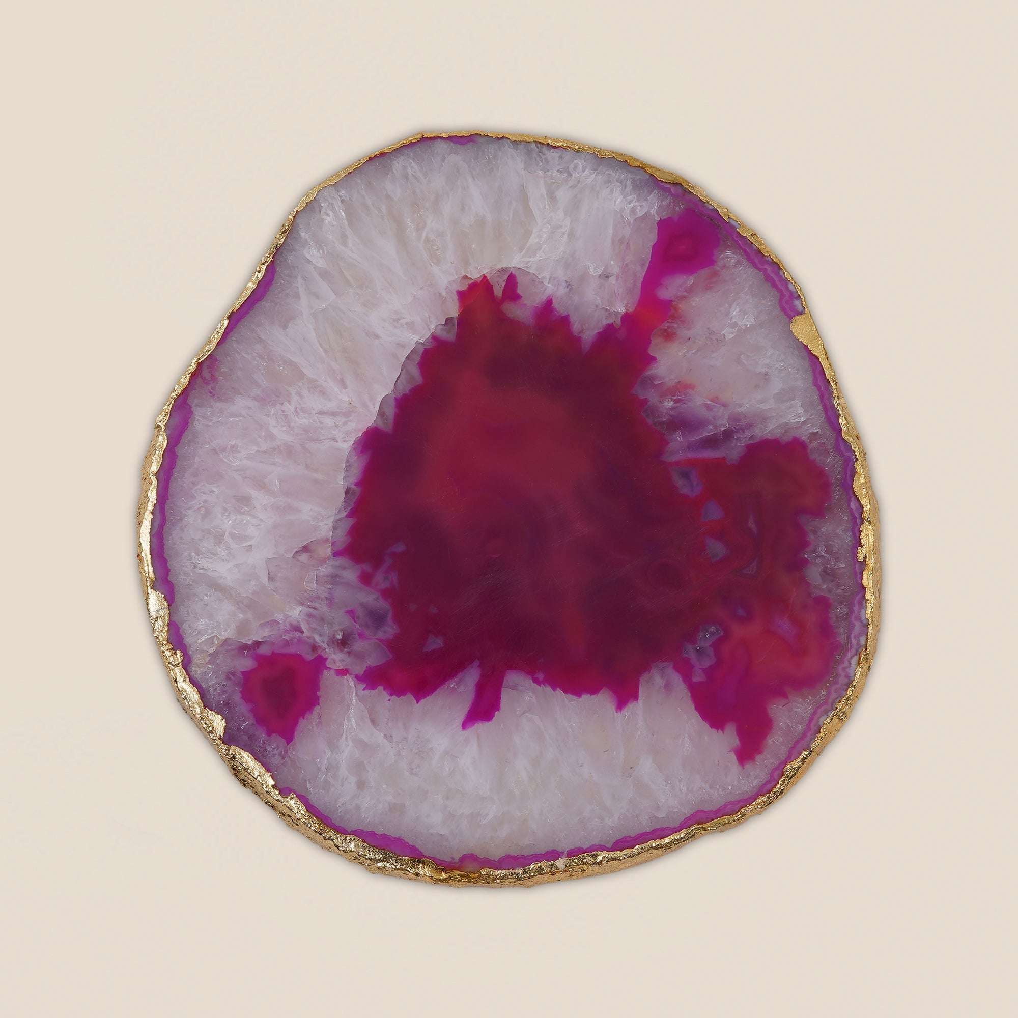 Pink Agate Coaster (Set of 2)