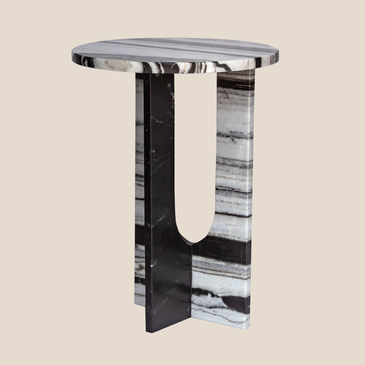 Imperial Panda Marble Accent Table