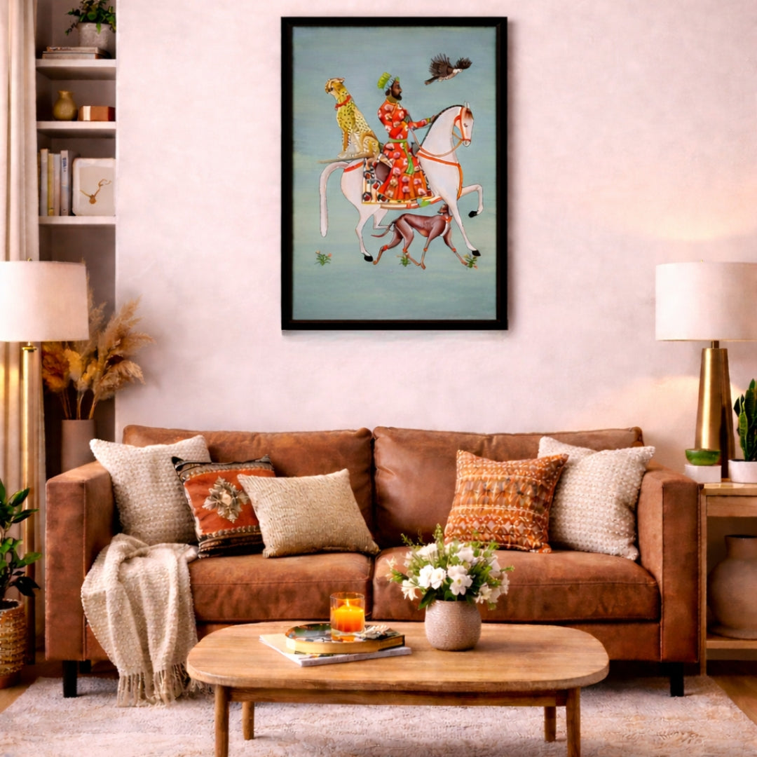 The Royal Hunt - Hand-Painted Wooden Wall Art