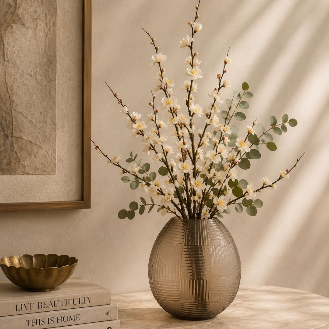 The Ochre Grid Vase