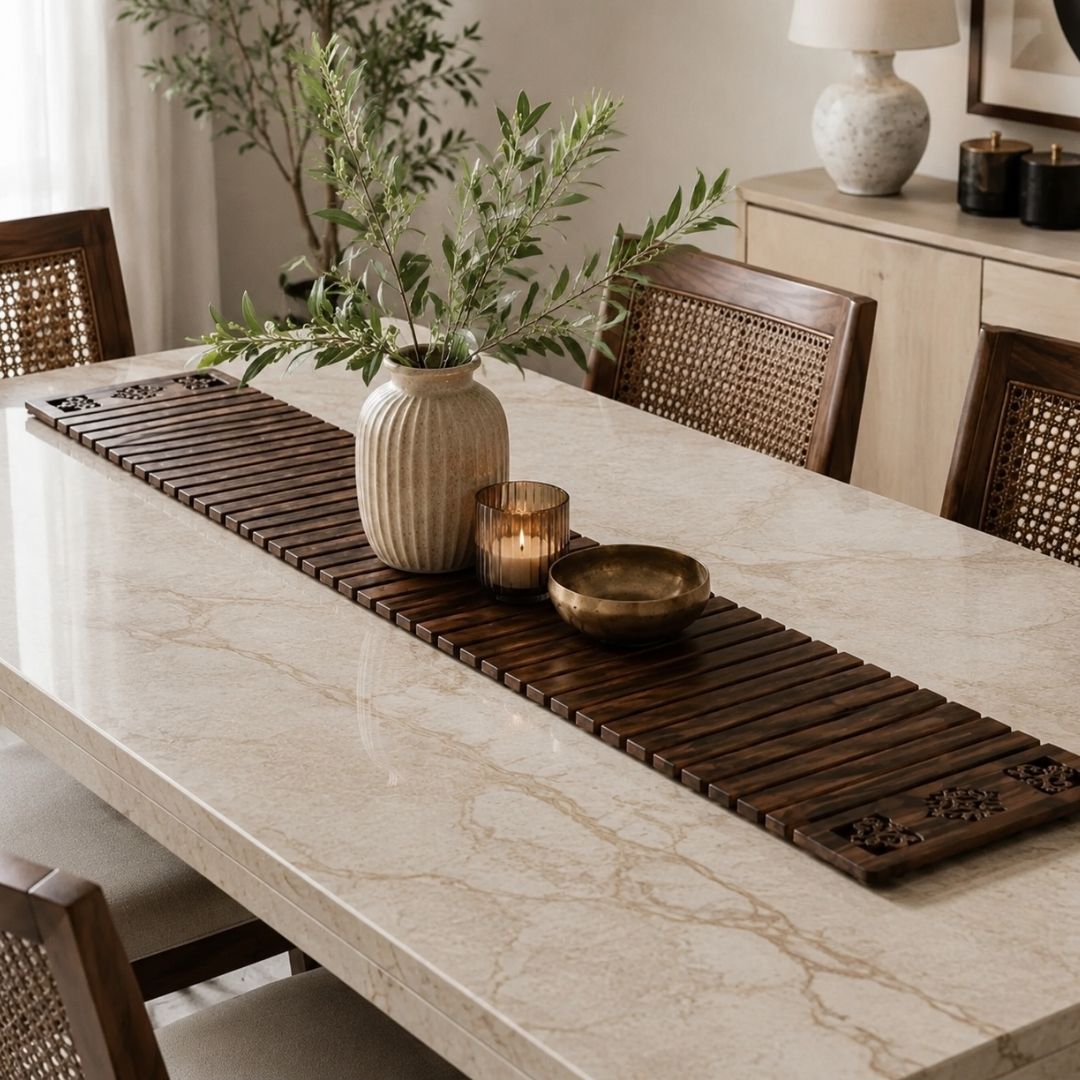 Carved Folding Table Runner - Large