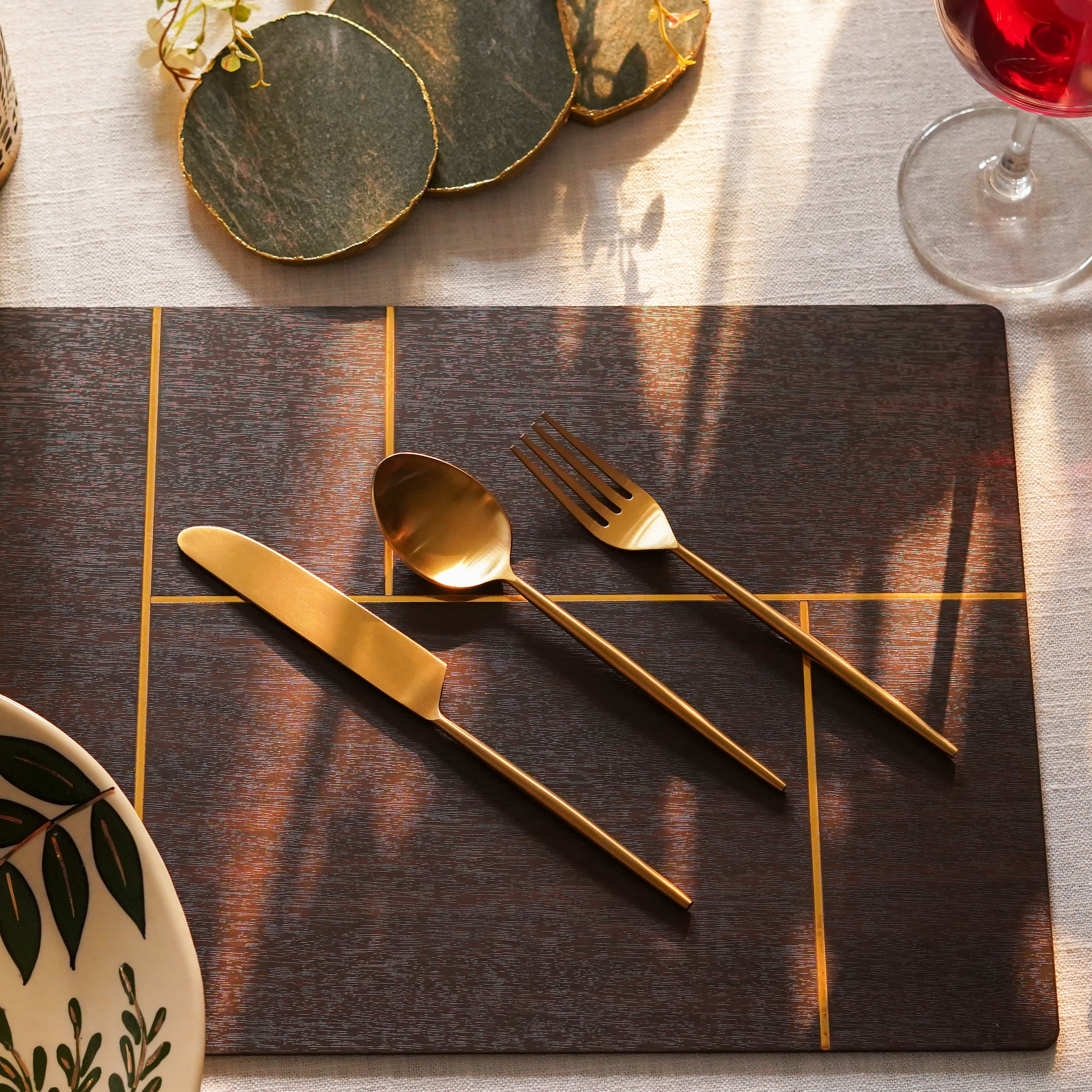 Luxe Brass-Finish Dinner Fork