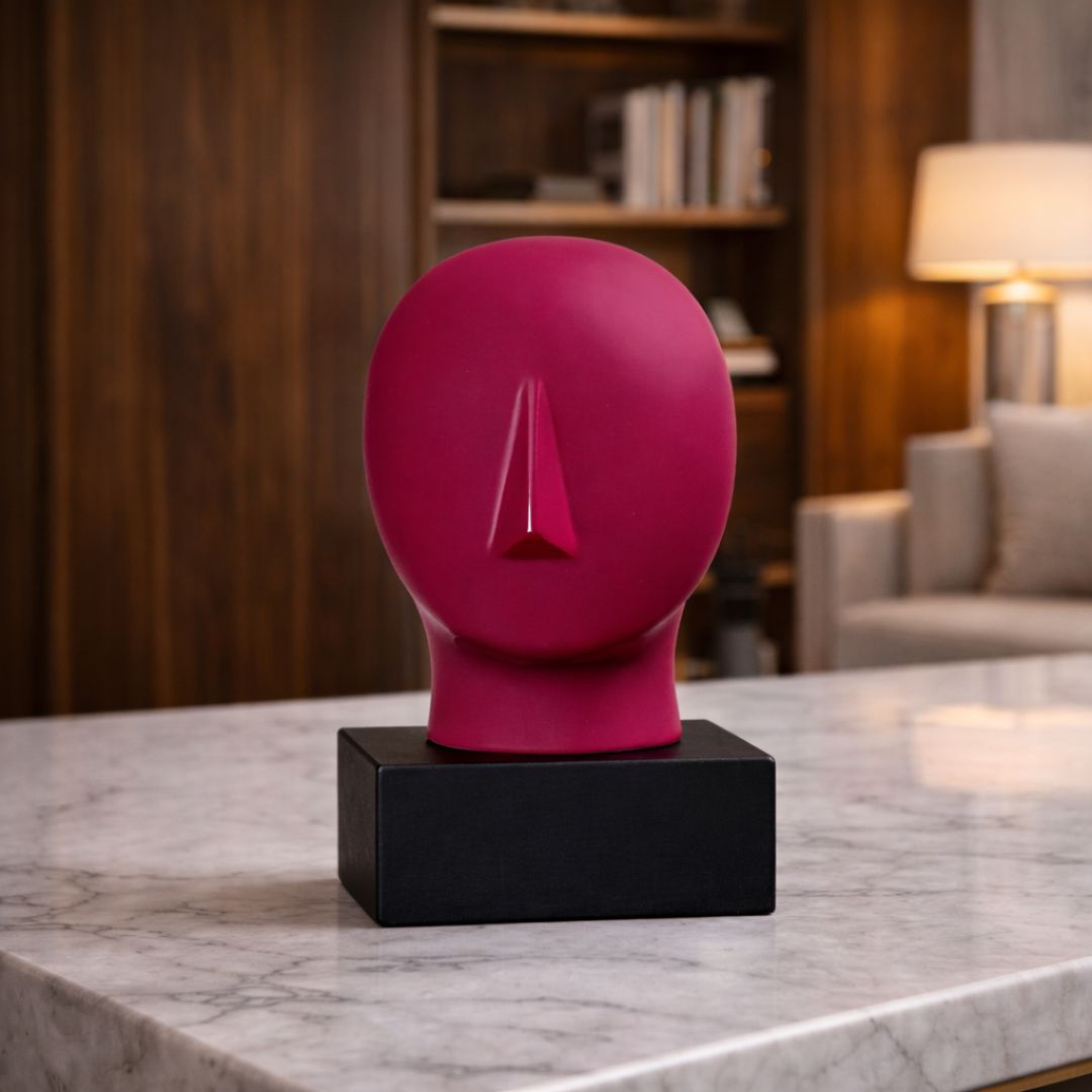 Minimalist Muse Sculpture - Wine