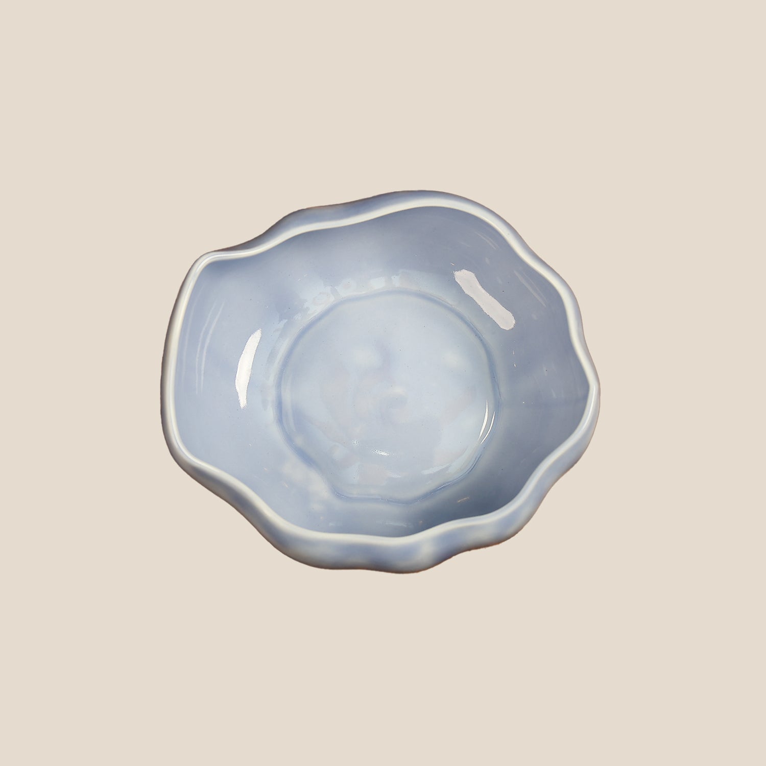 Serene Bone China Wave Bowl