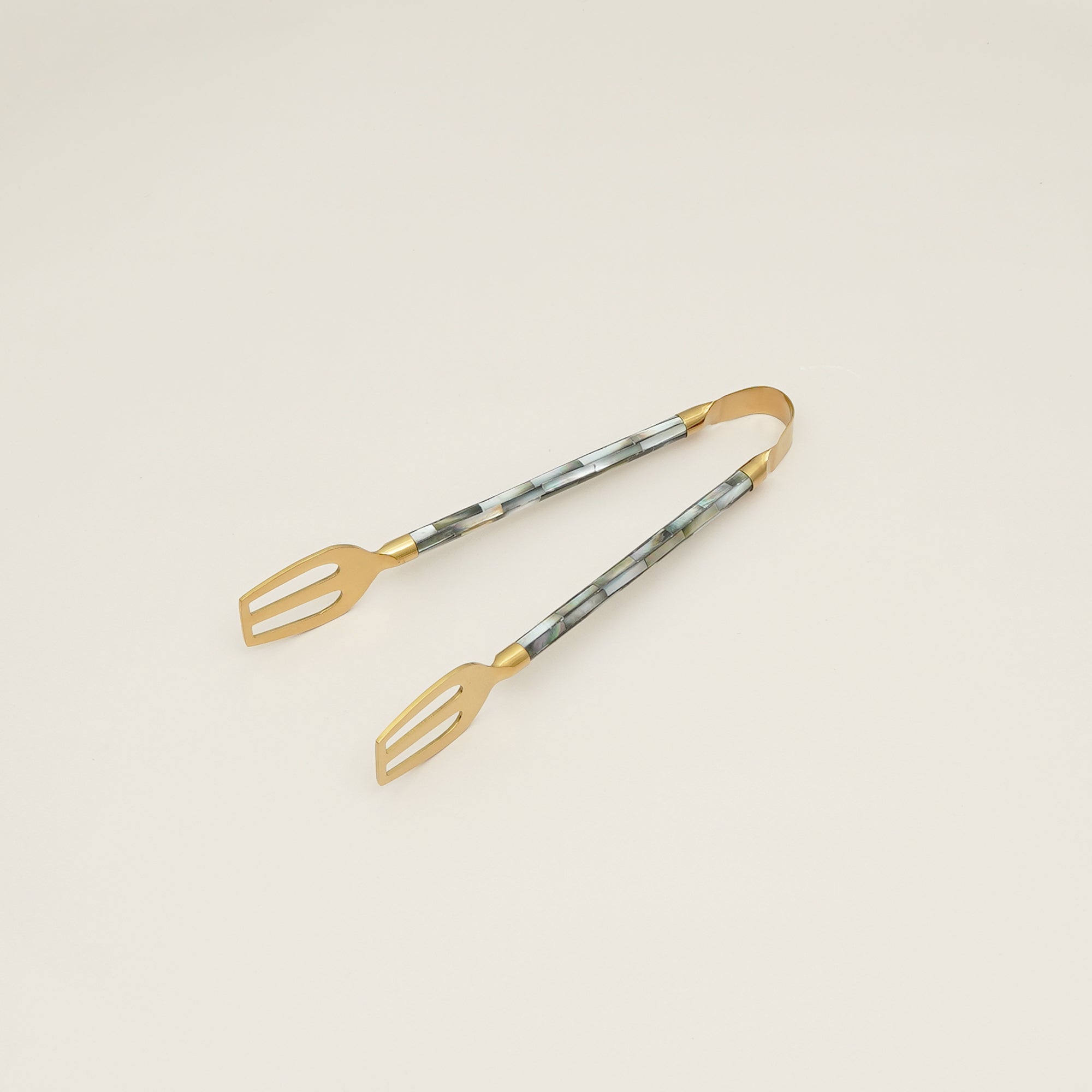 Mother-of-Pearl Inlay Mini Tongs