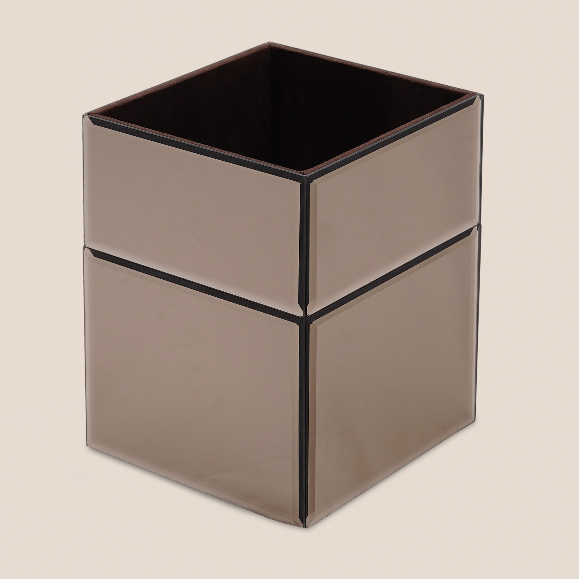 Luxe Bronze Mirrored Waste Bin