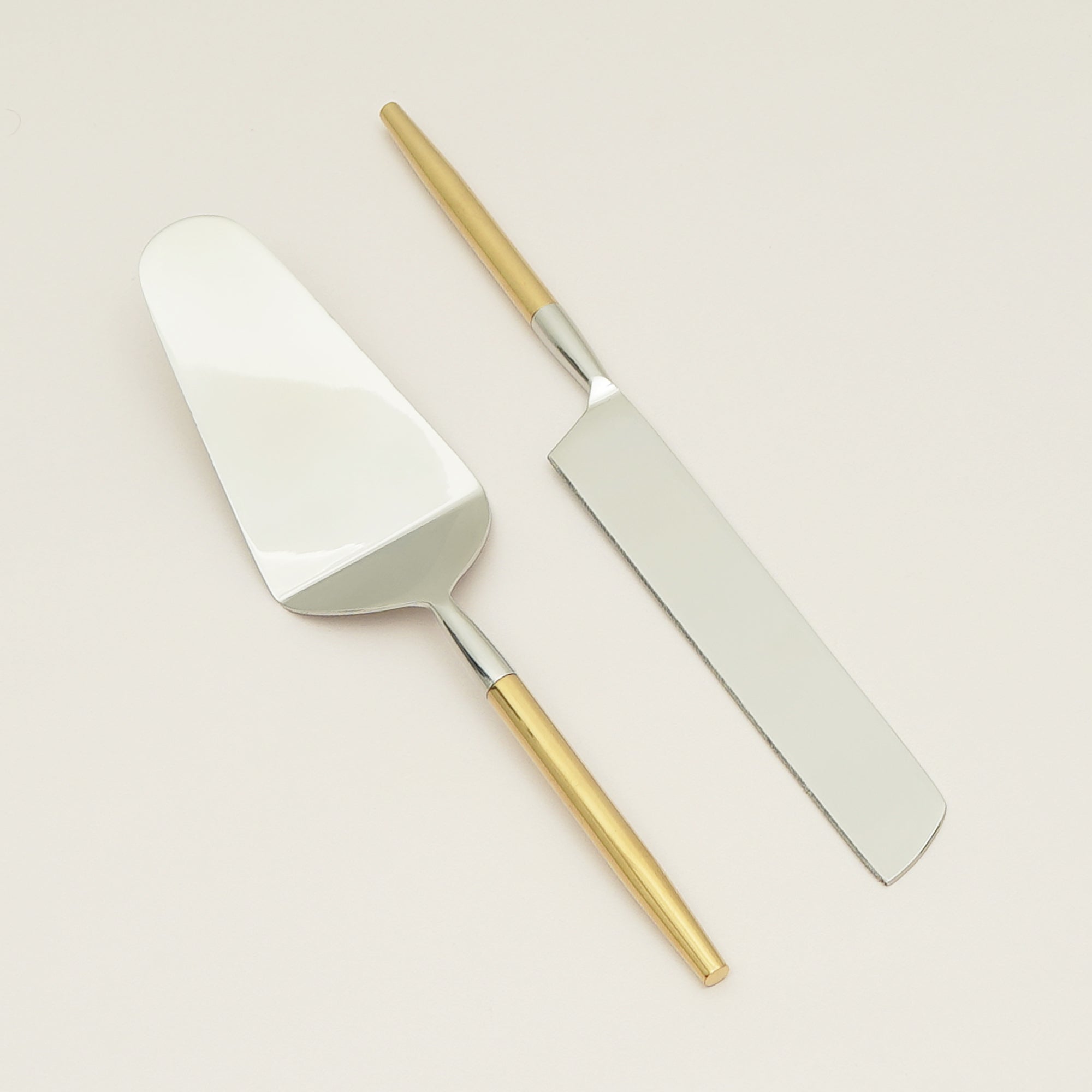 Luxe Duo-Tone Cake Server Set – 2 Pieces