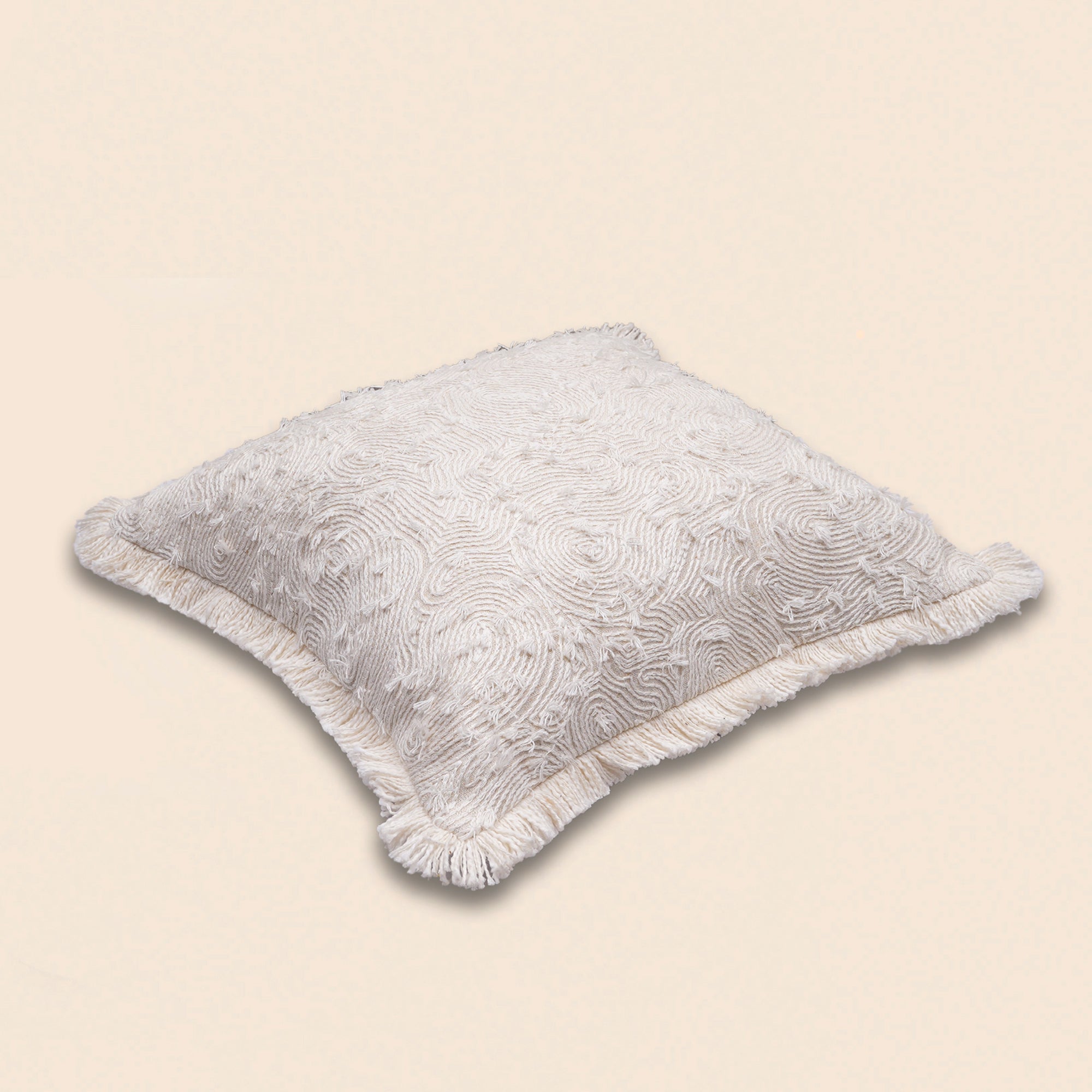 IVORY WHORL CUSHION COVER