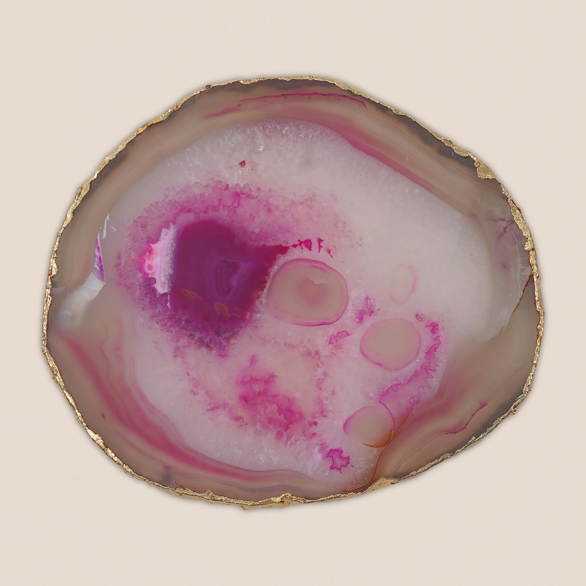 Pink Agate Coaster (Set of 2)