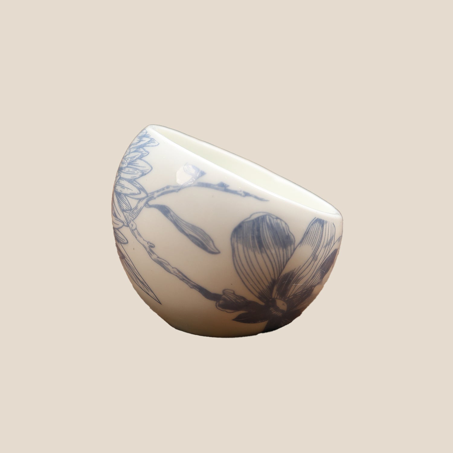 Seren Bone China Snack Platter with Dip Bowl