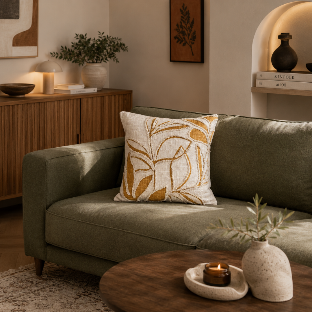 Foilage Study Cushion - Honey