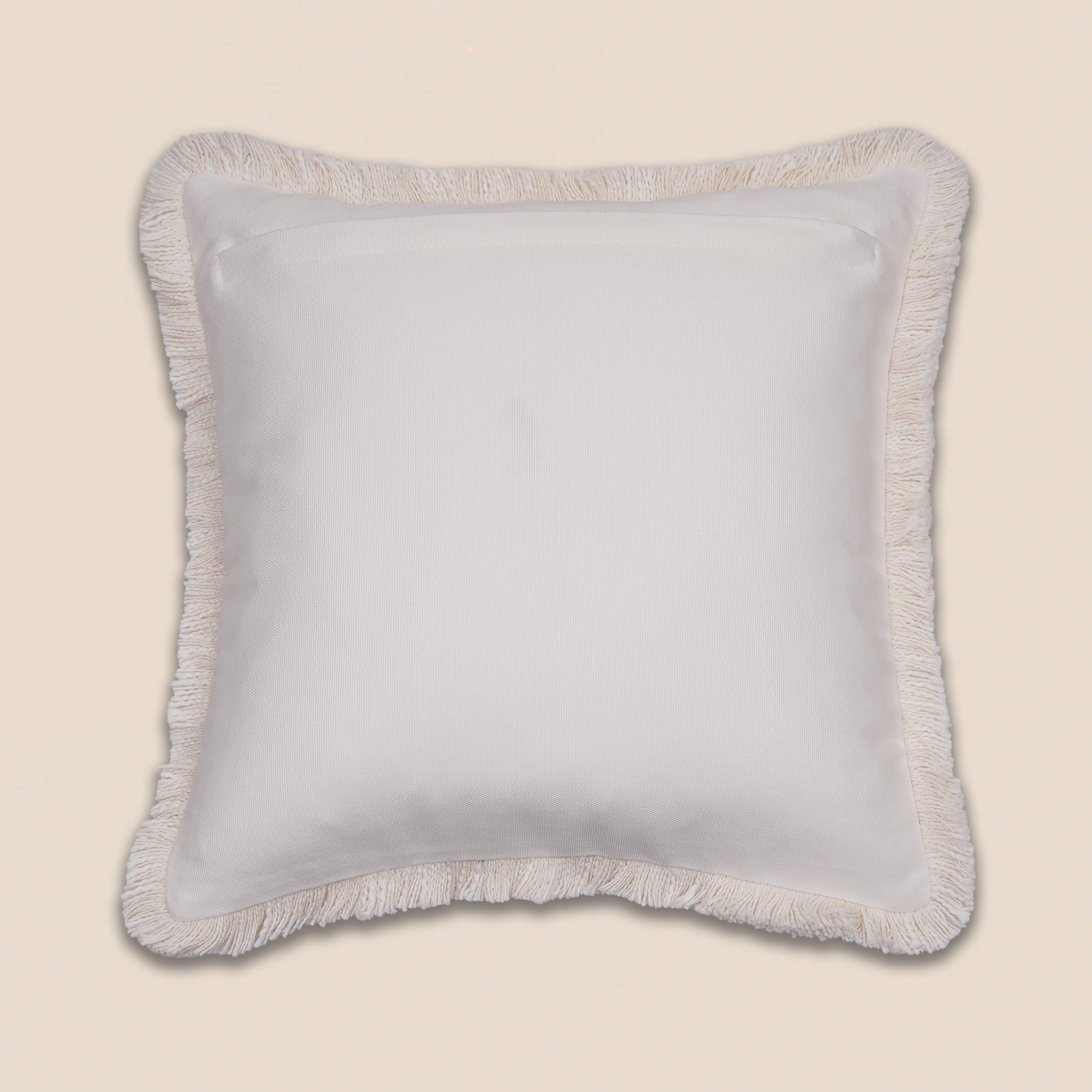 Ivory Eyelet Cushion Cover - Square