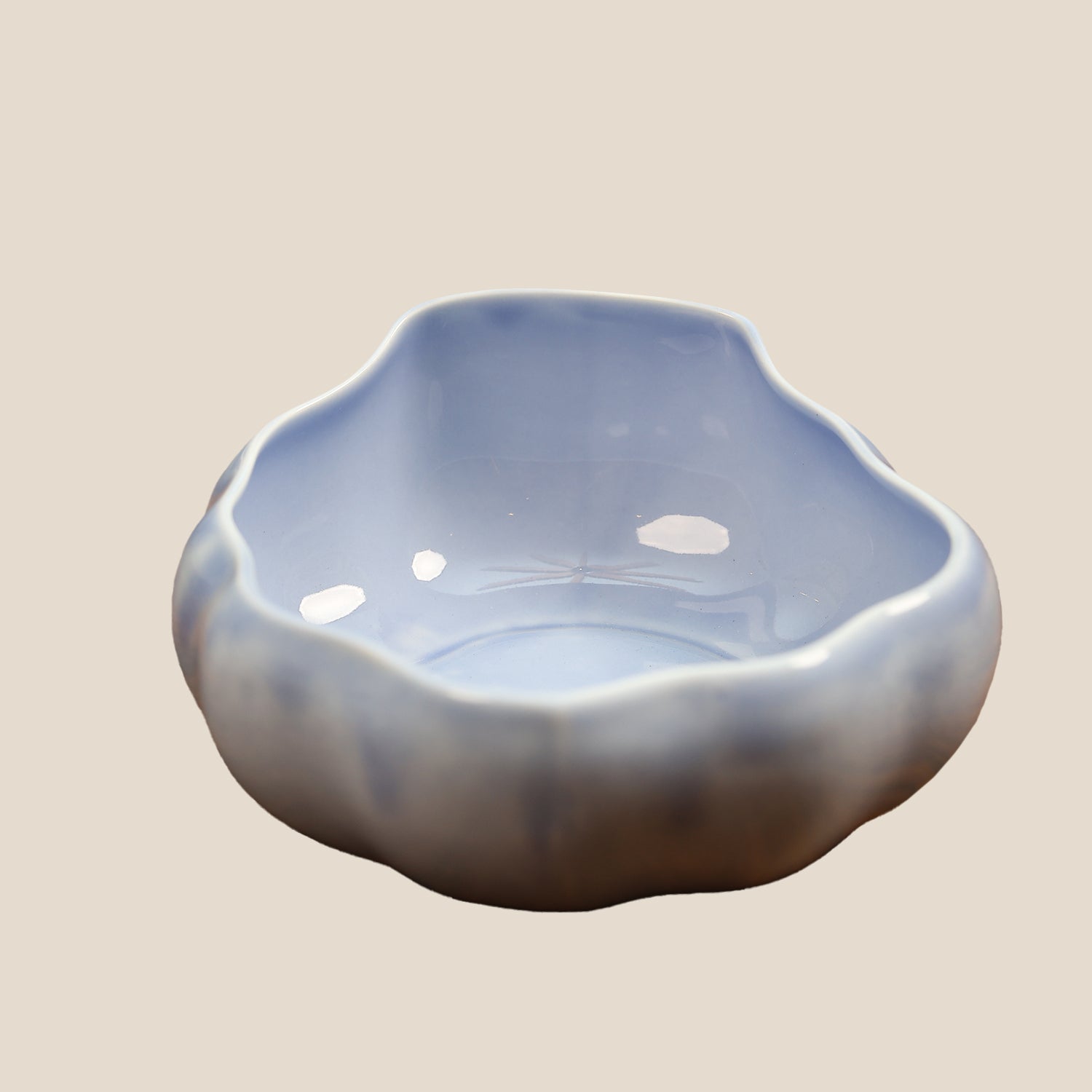 Serene Bone China Wave Bowl