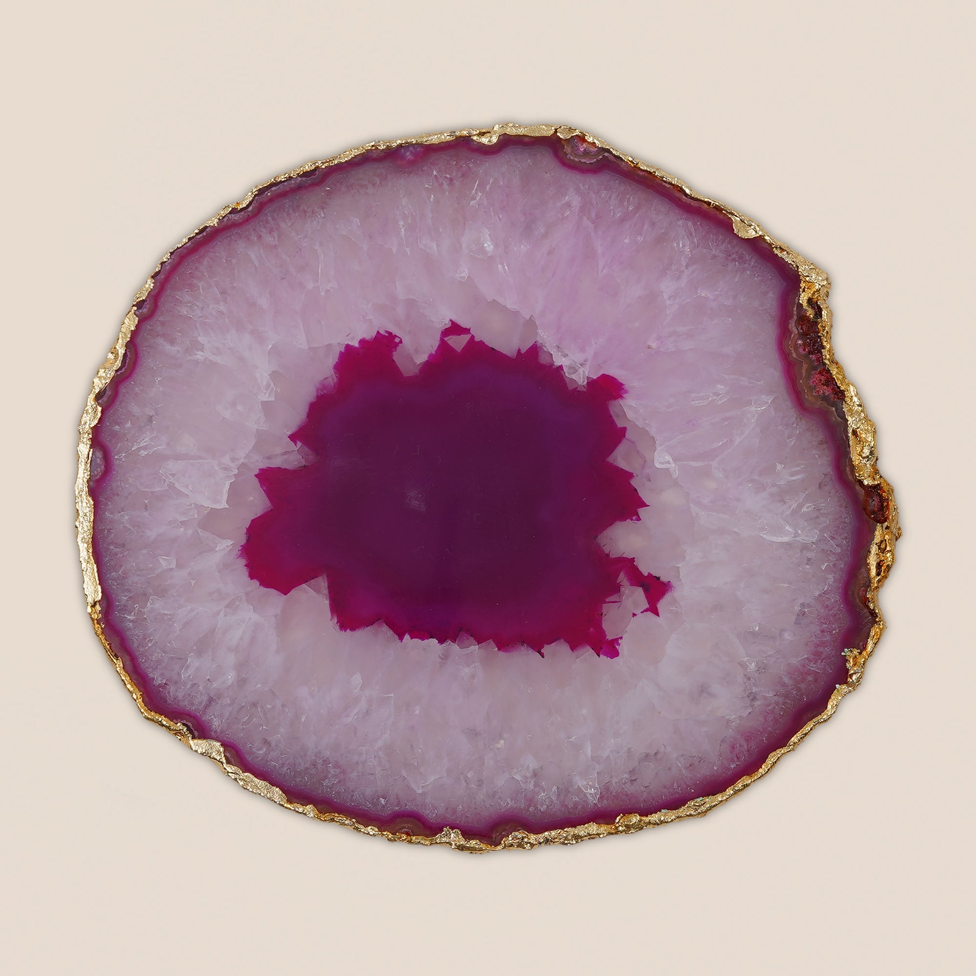 Pink Agate Coaster (Set of 2)