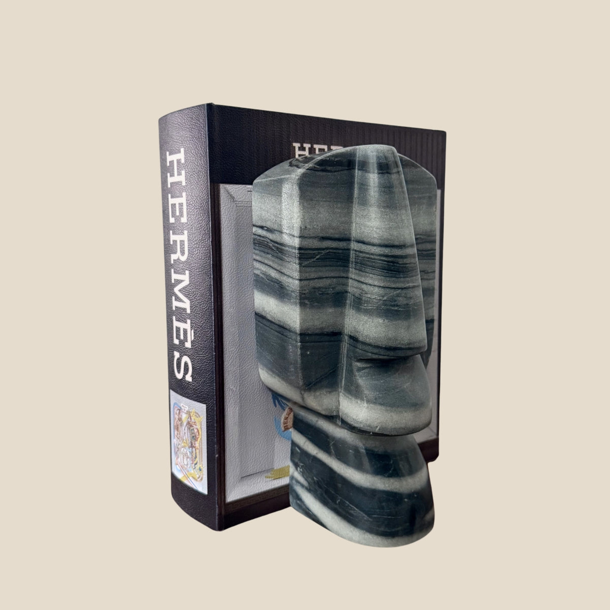 The Monolith Marble Bookends