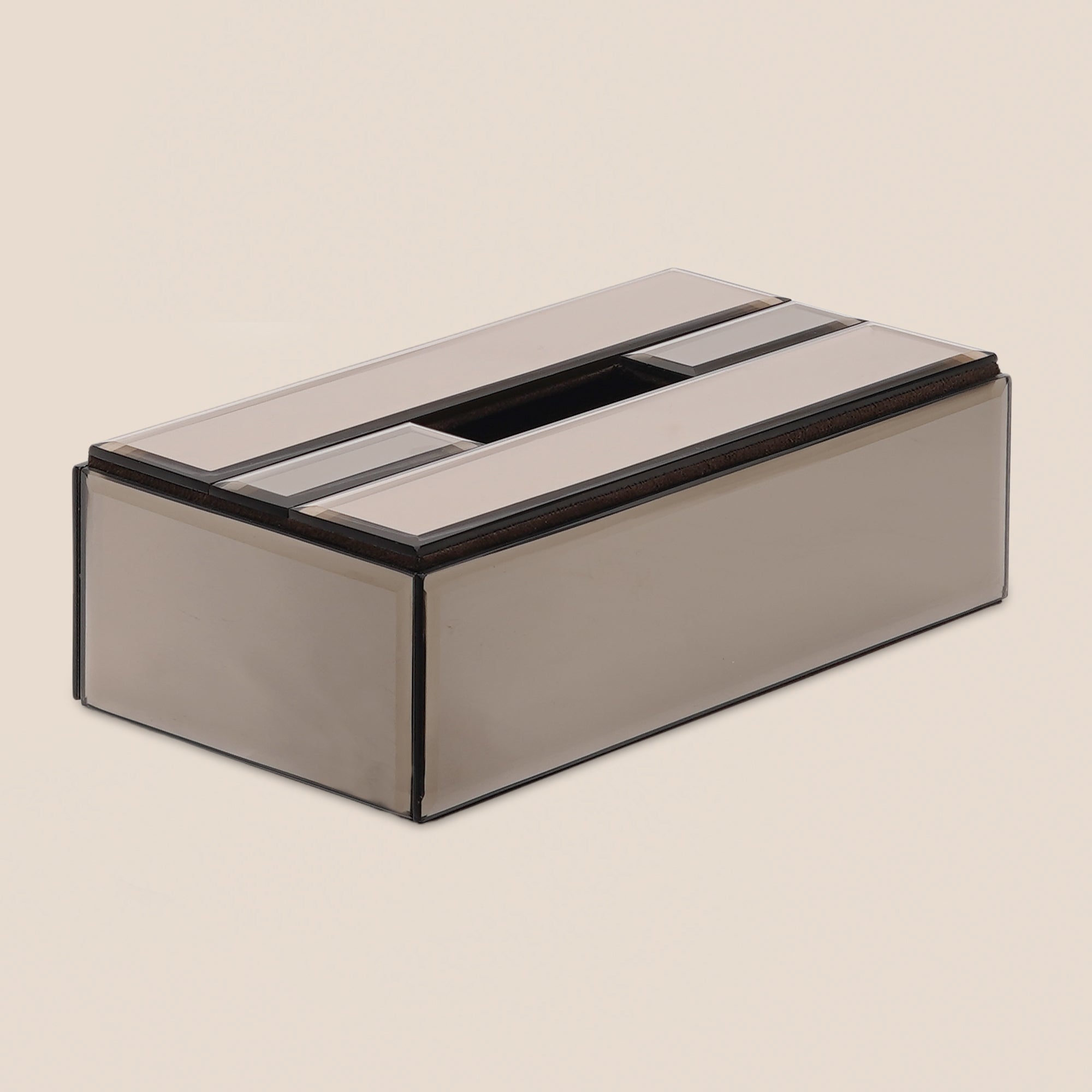 Luxe Bronze Mirrored Tissue box Holder