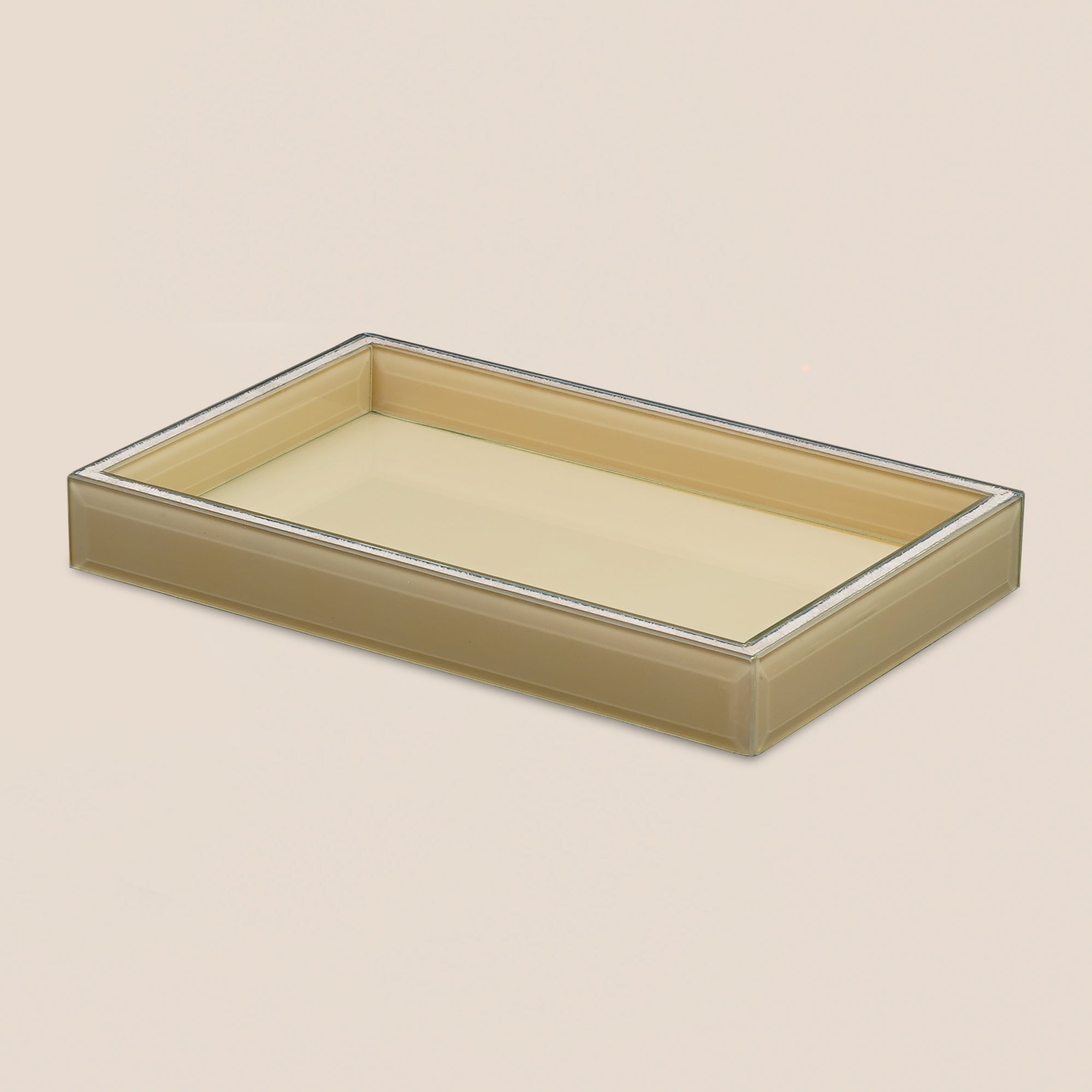 Beige Glass tray