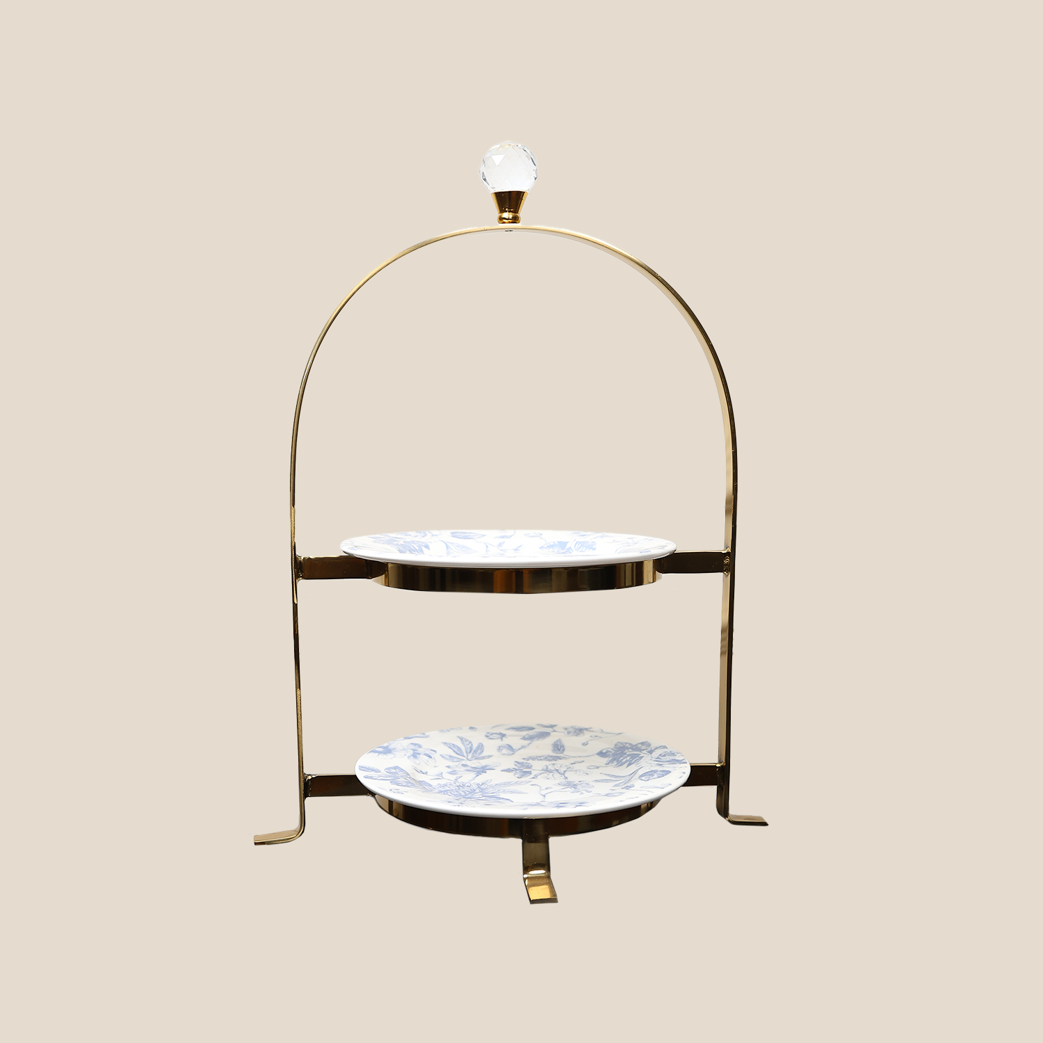 Gold Two-Tier Host Stand without plates - Small