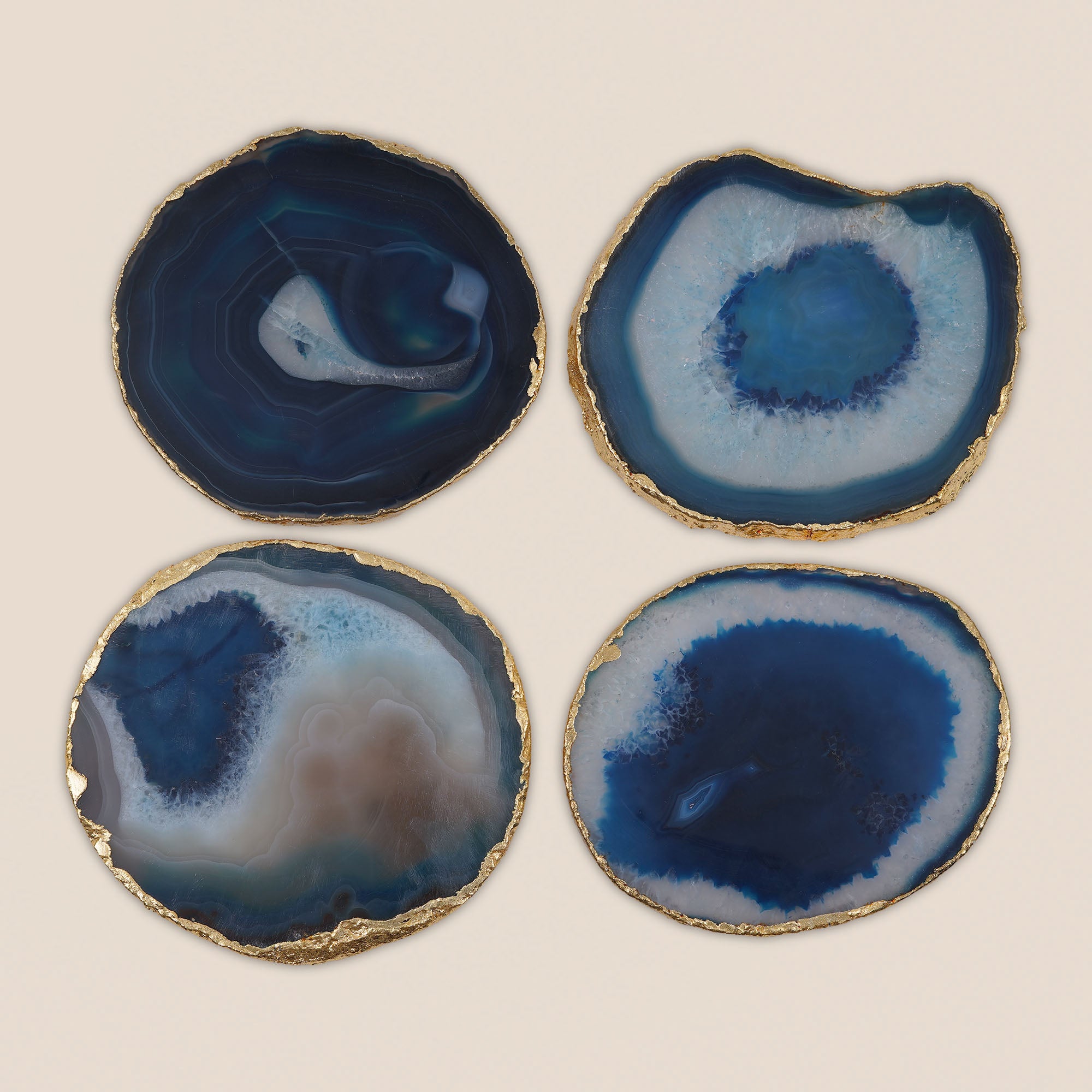Blue Agate Coaster (Set of 2)