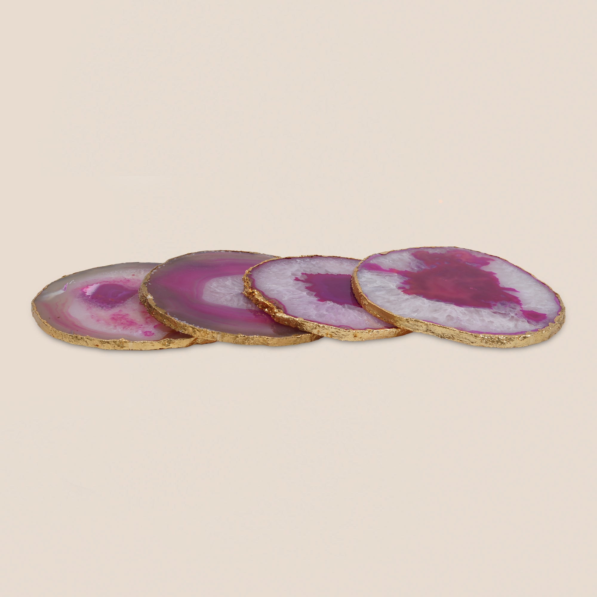 Pink Agate Coaster (Set of 2)