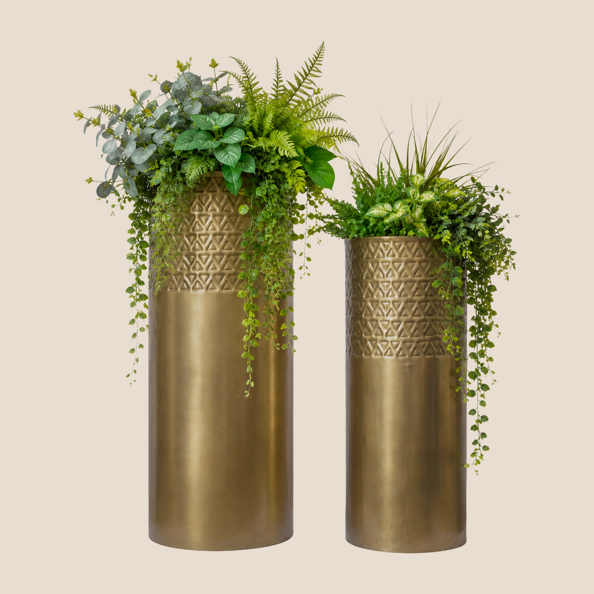 Gilded Coumn Planter Large