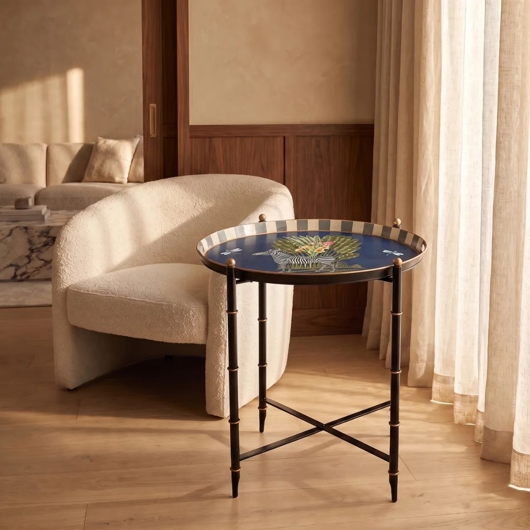 Wild Atlas Butler Table - Zebra
