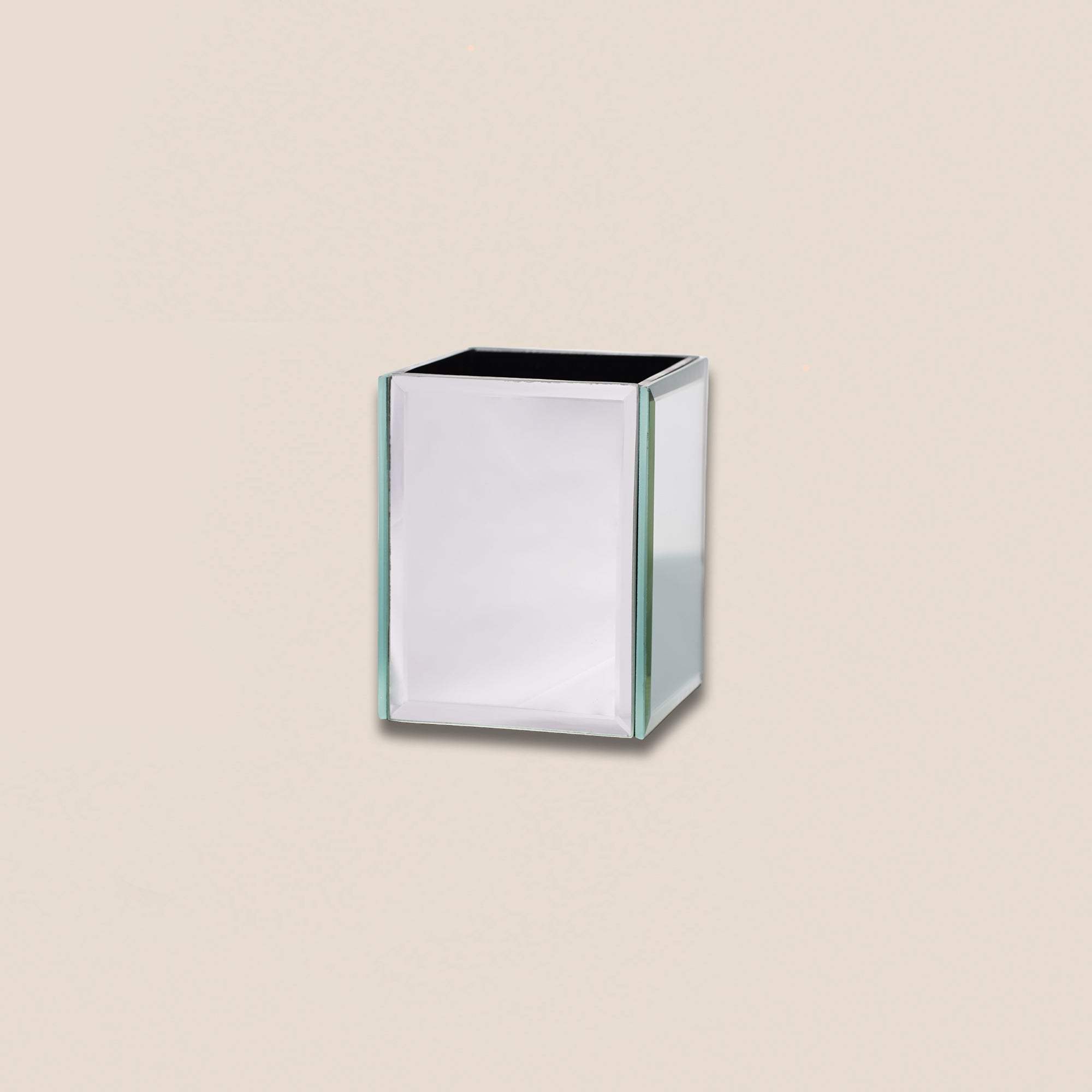 Luxe Clear Mirrored Tumbler & Dispenser Set