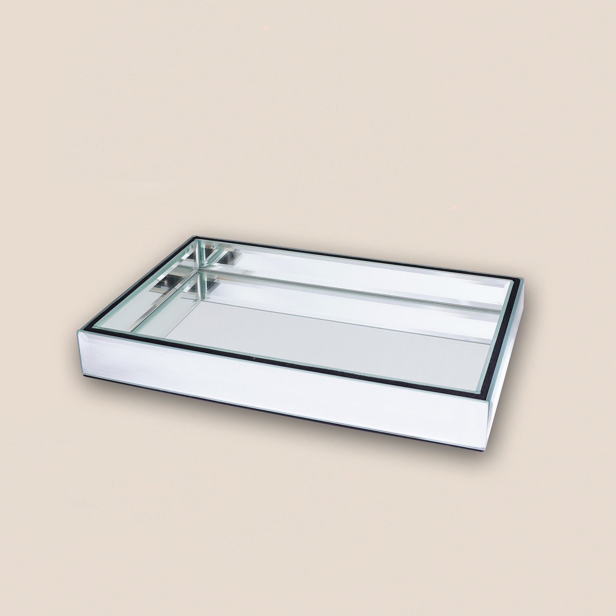 Luxe Clear Mirrored Tray