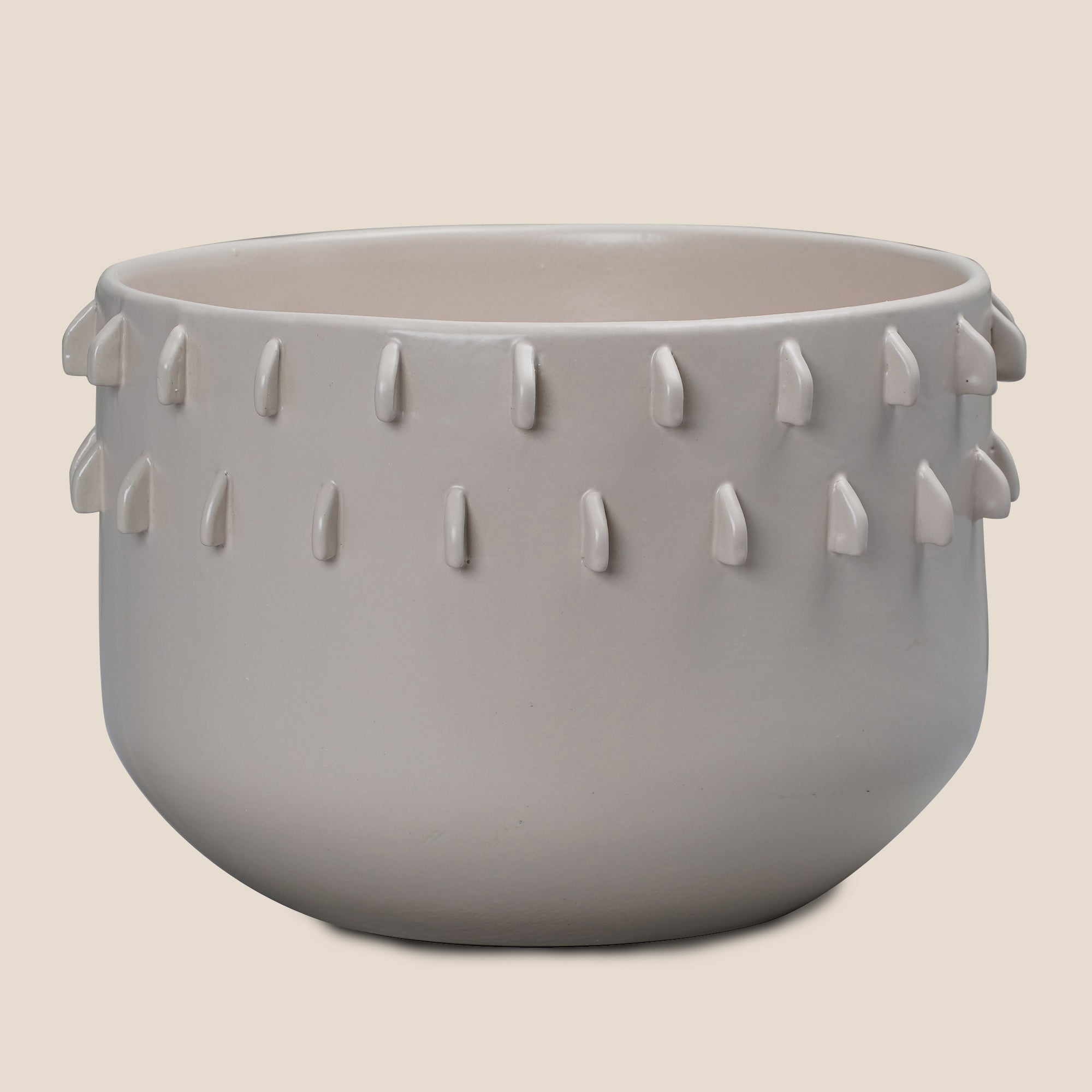 The Spiked Terra Ivory Planter - Large
