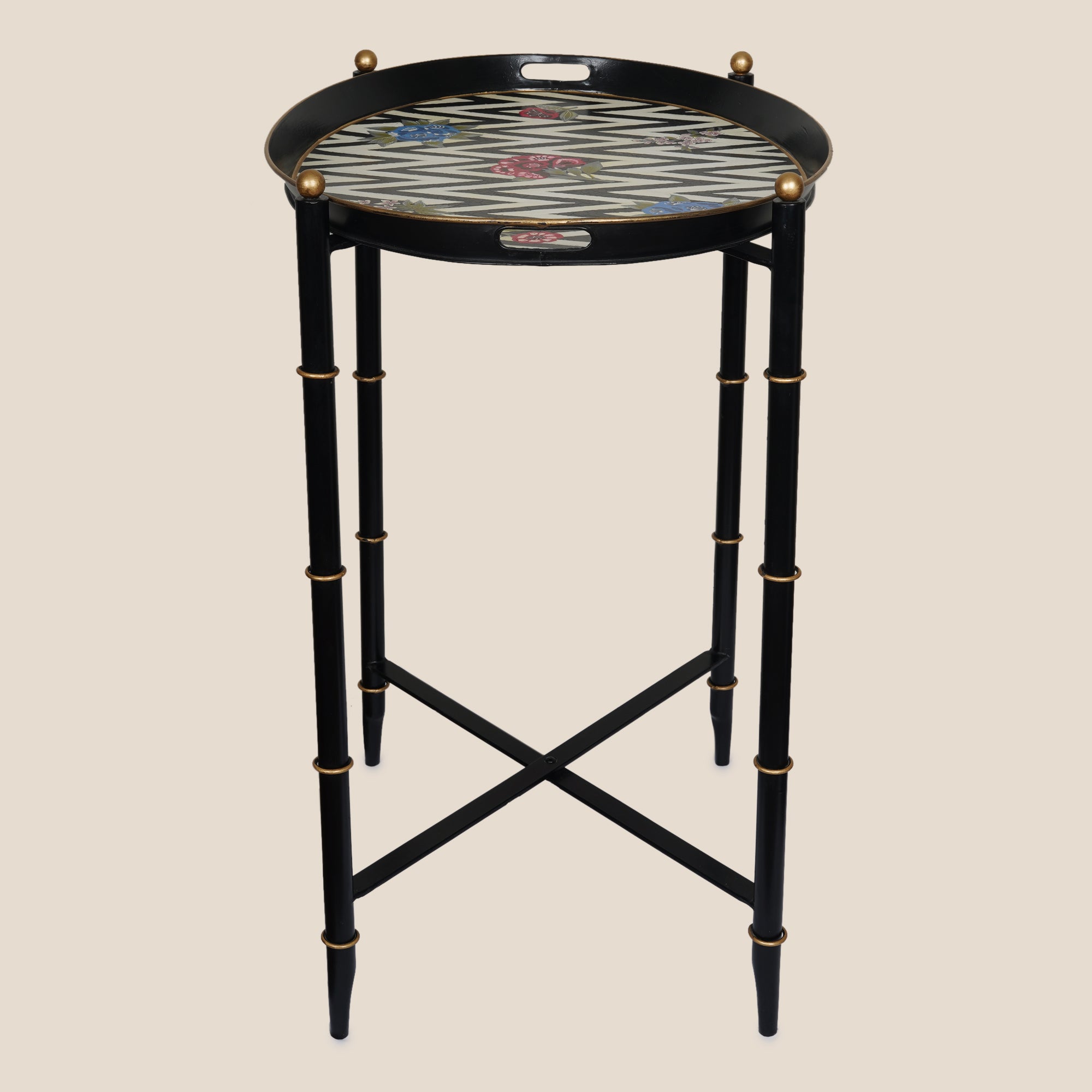 Chevron Bloom Butler Table - Large