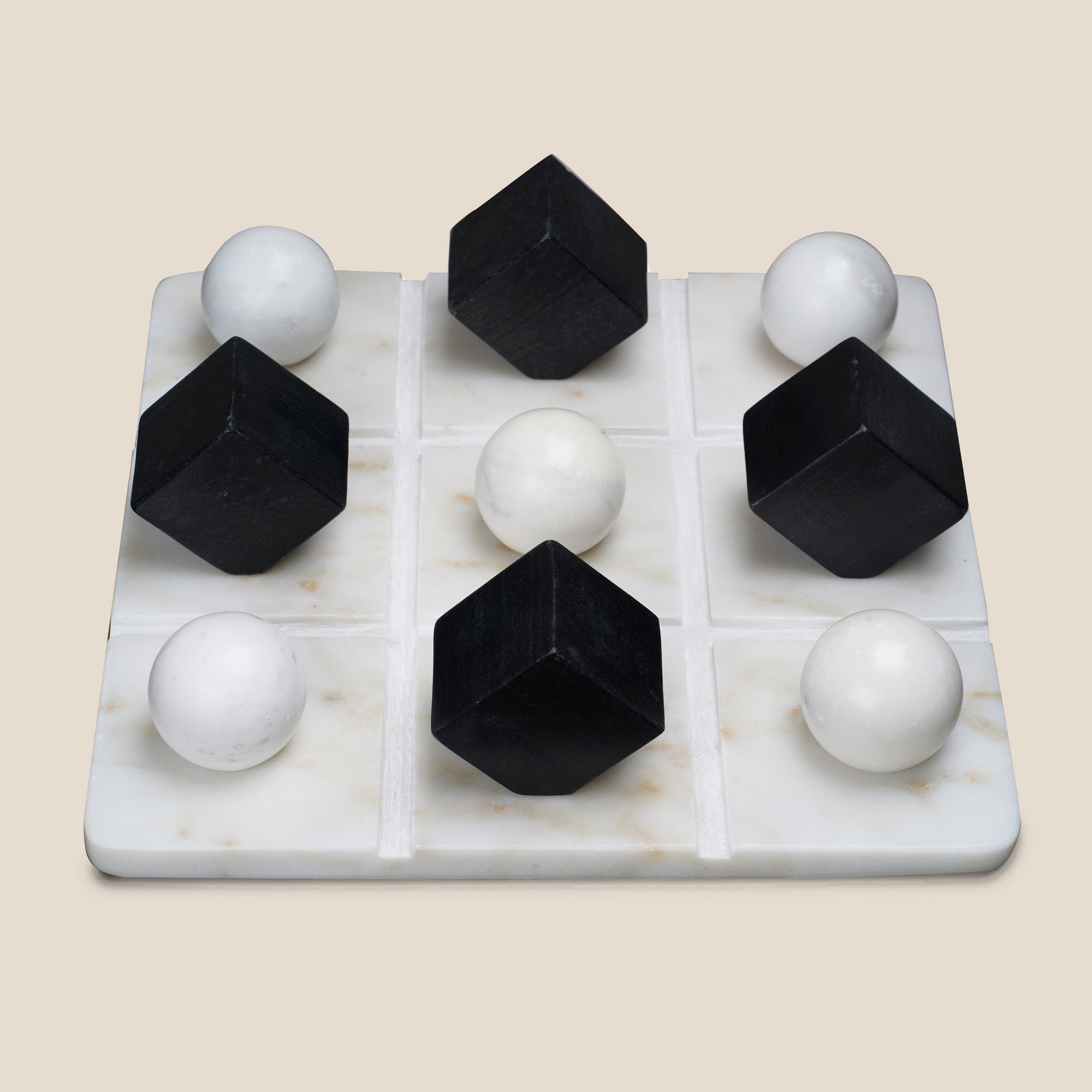 Luxury Marble Tic-Tac-Toe Set