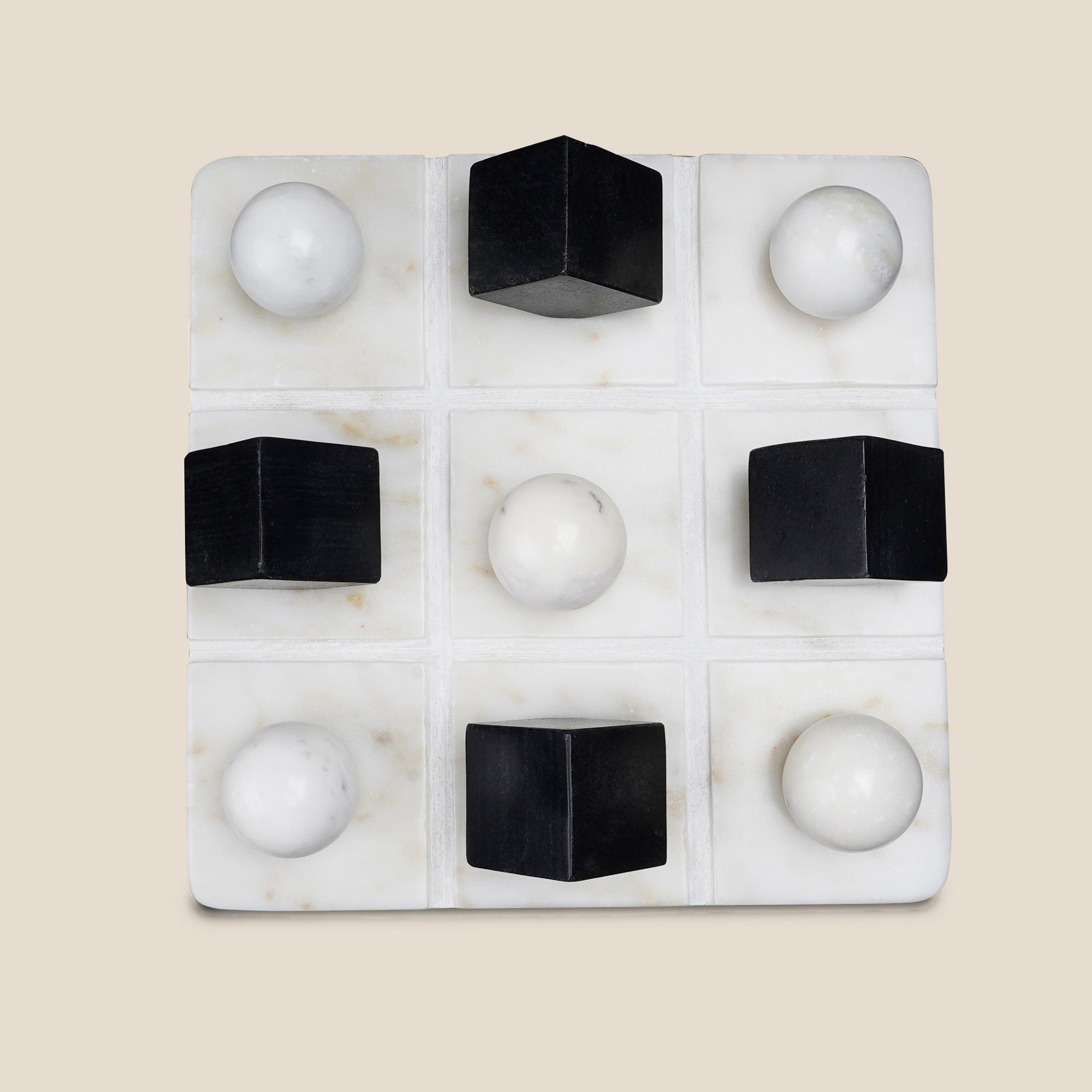 Luxury Marble Tic-Tac-Toe Set