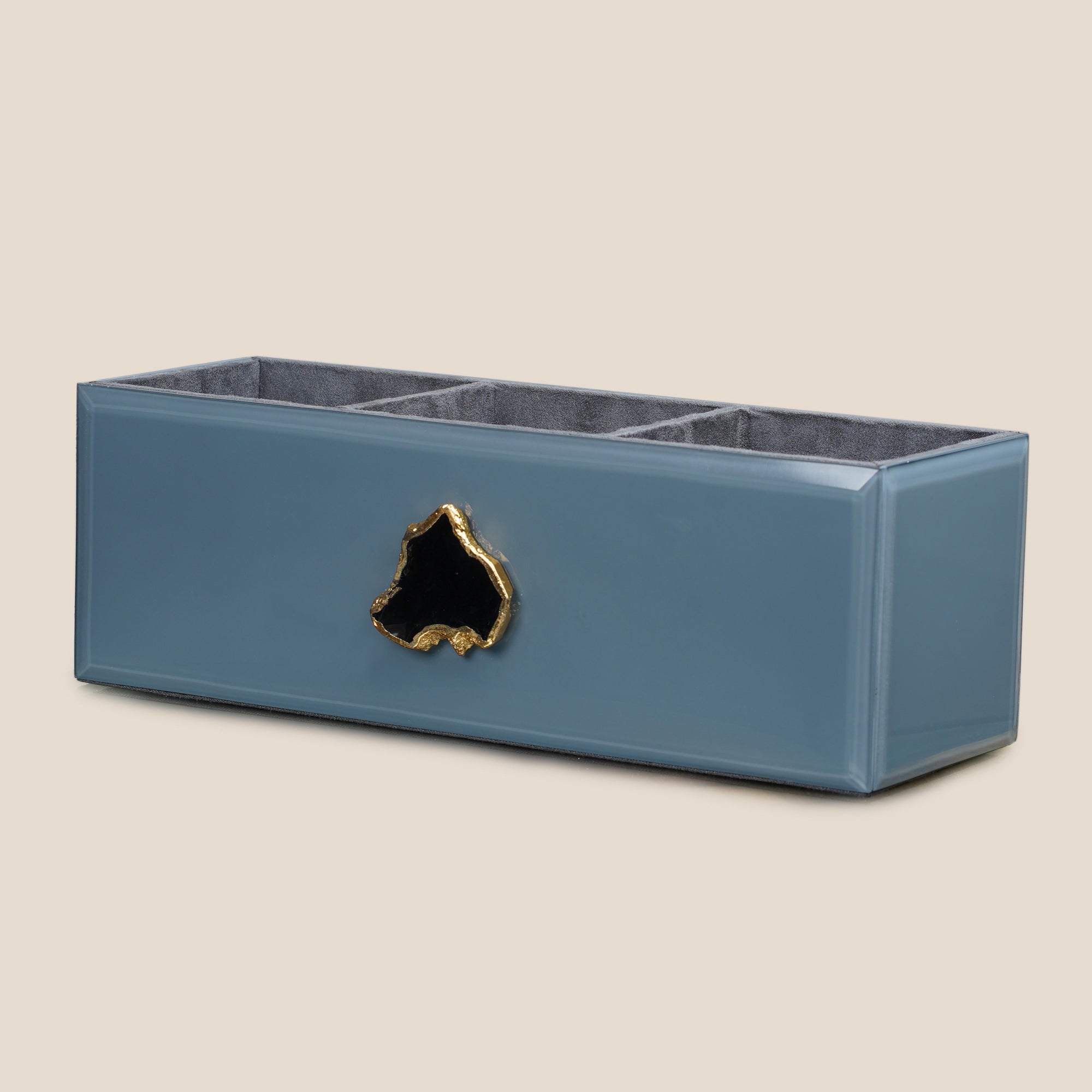 Agate Elegance Cutlery Organizer - Grey