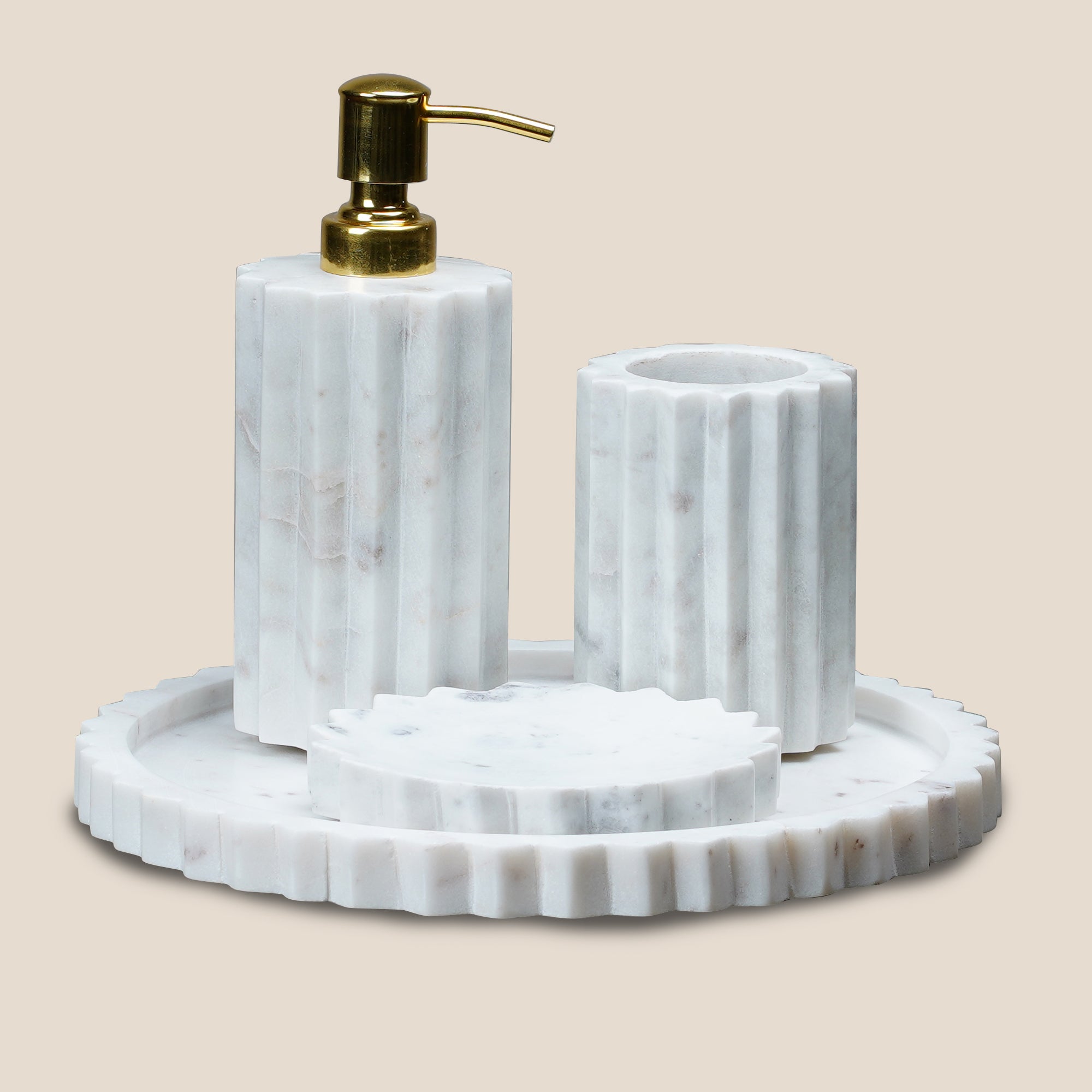Elegant Marble Bathroom Set