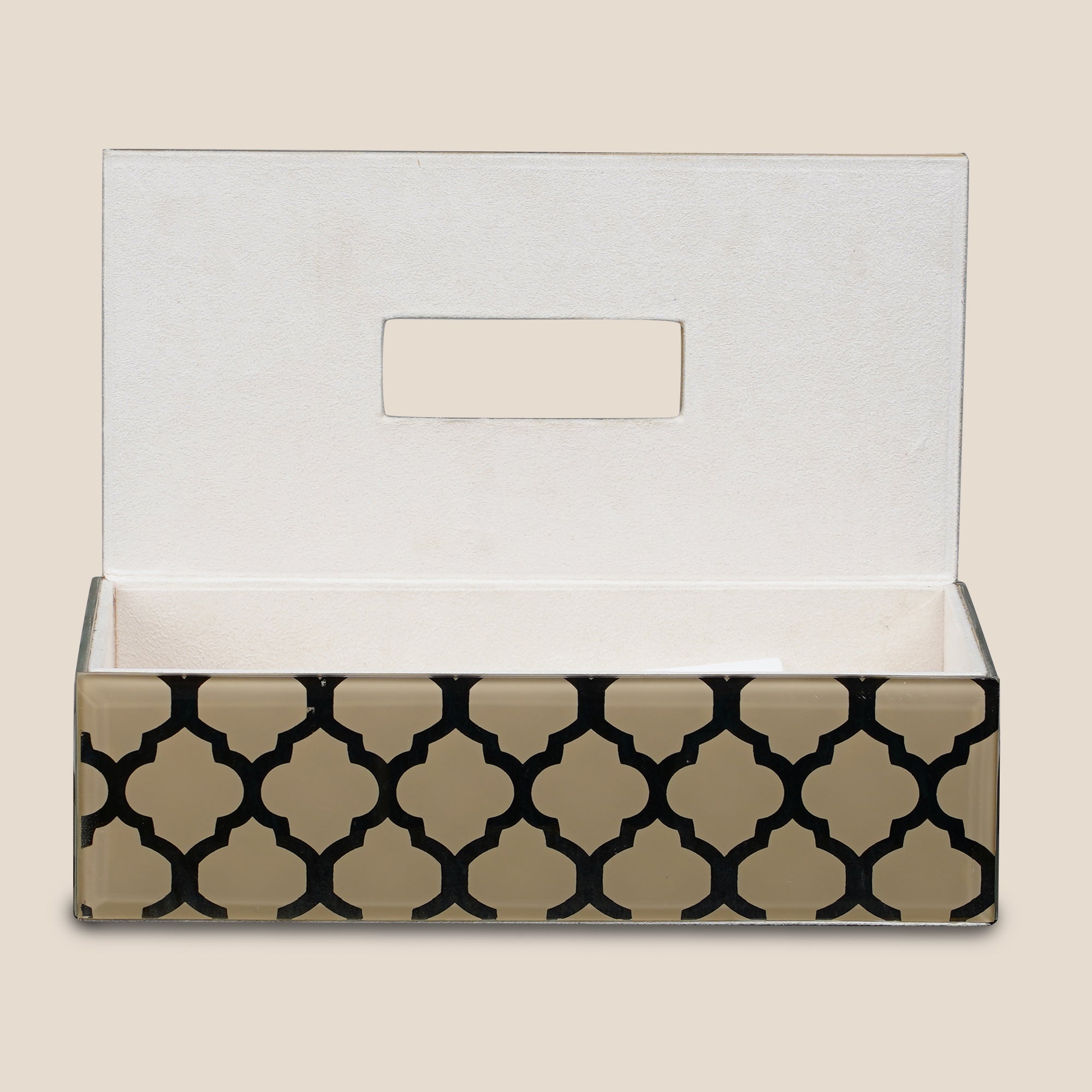 Moroccan Jaali Tissue Box - Beige