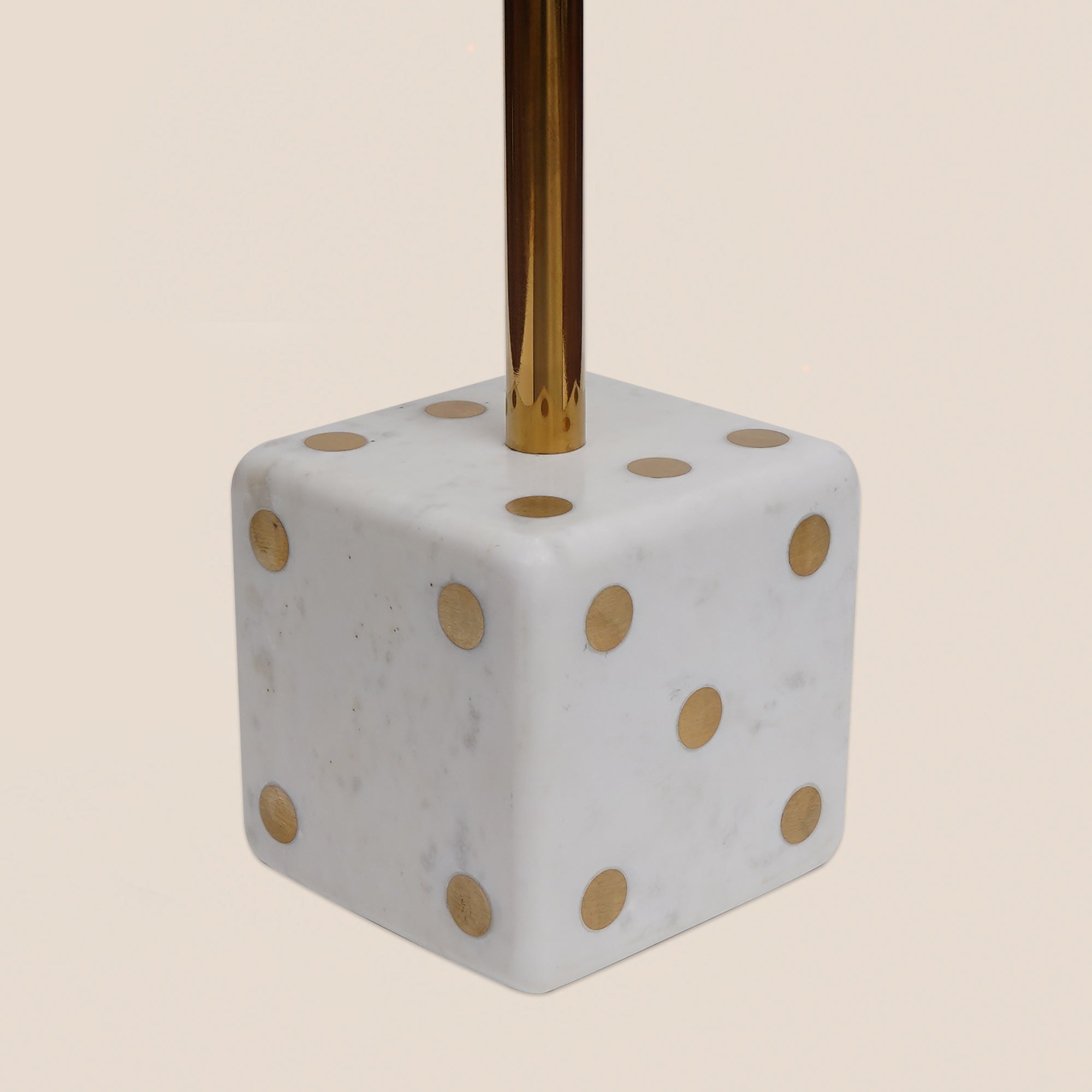 Dice Marble Accent Table
