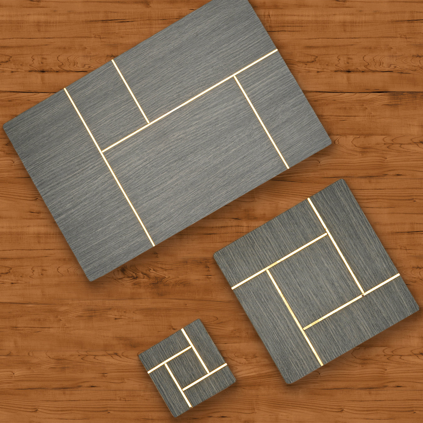 Graphite Lines Coaster - Set of 4