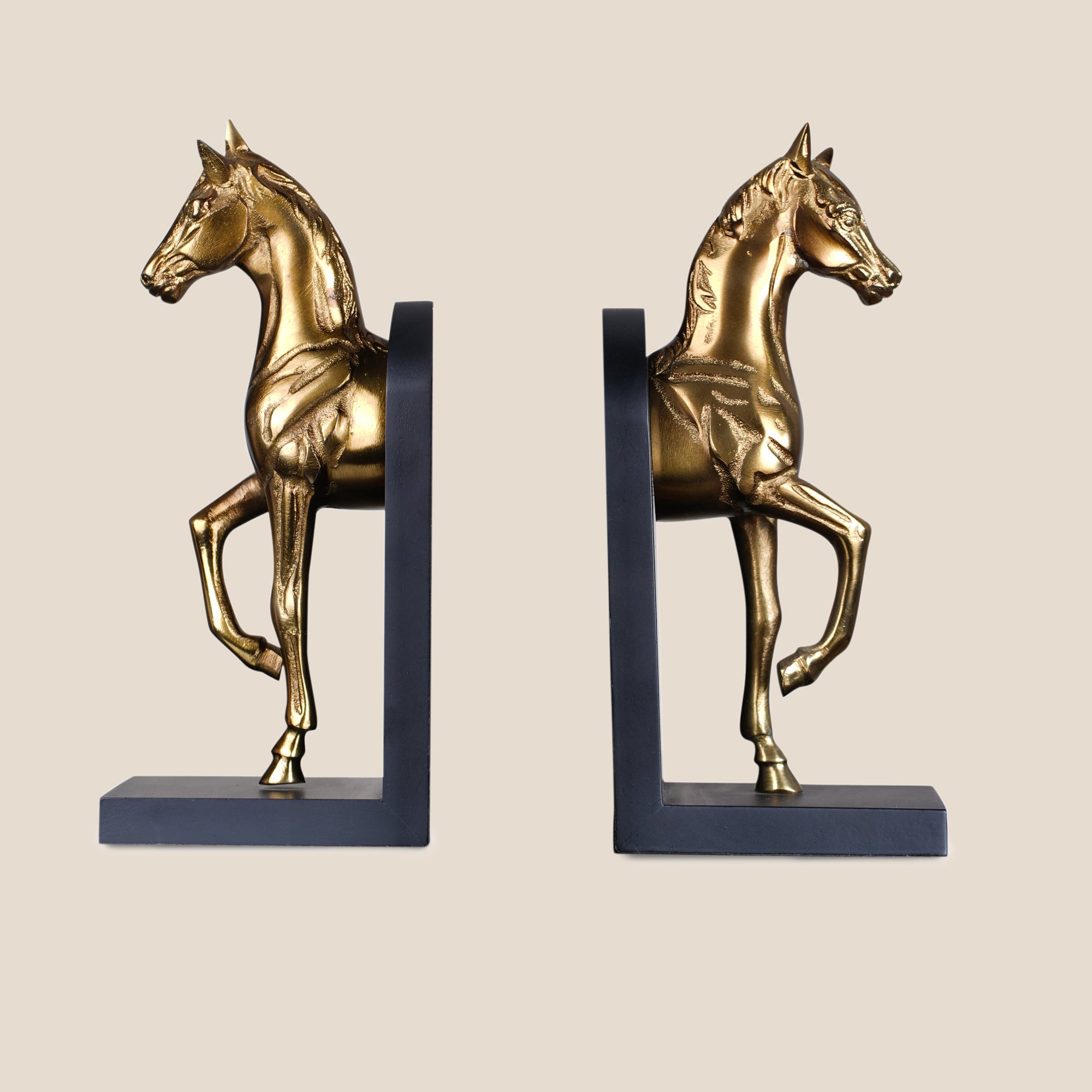 Horse Bookend Gold