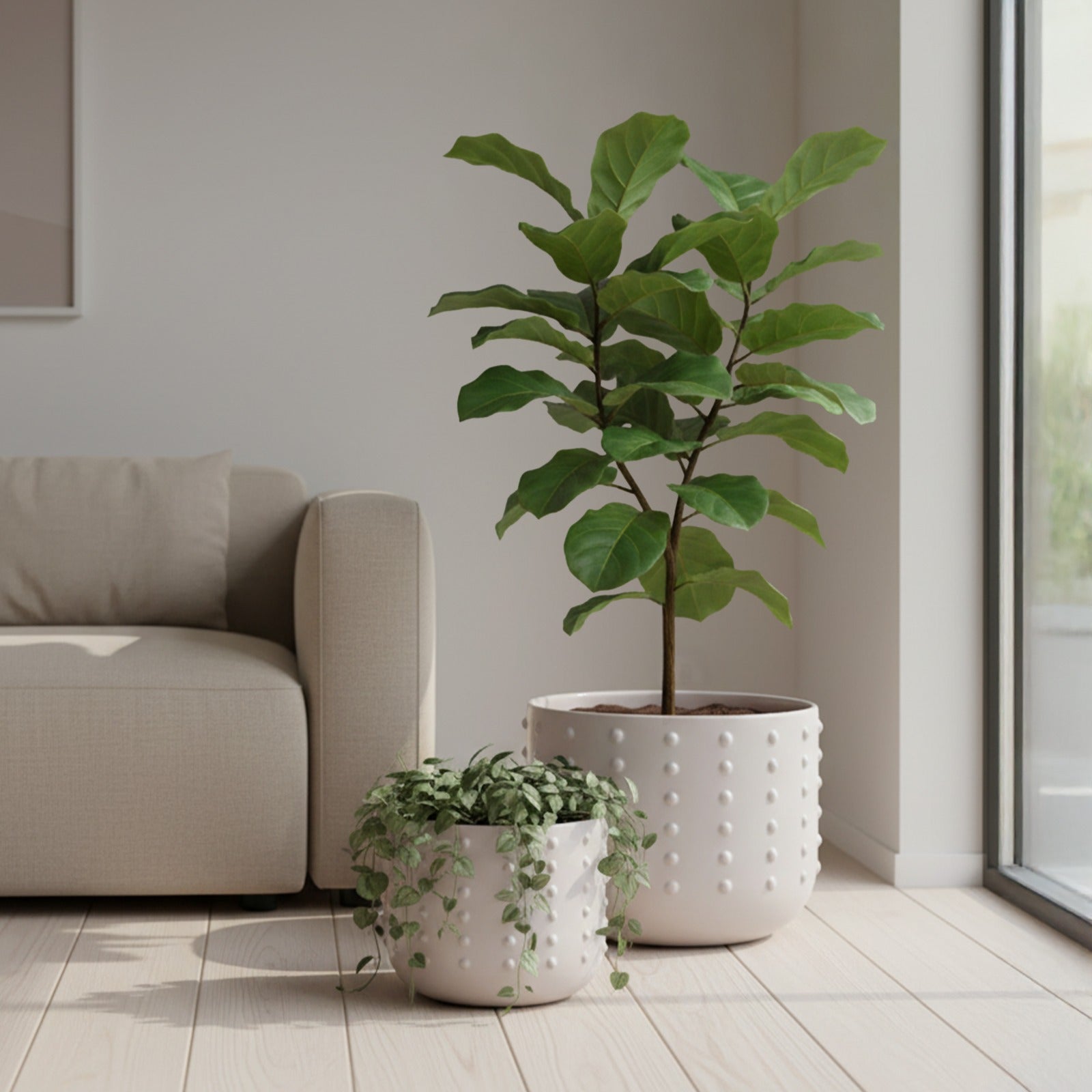 The ivory Pebble Dot Planter