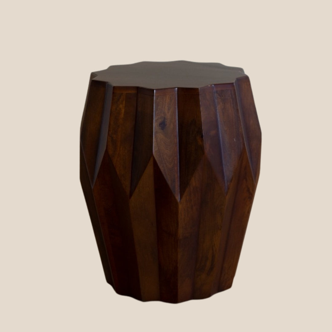 Nia Walnut Facet Table